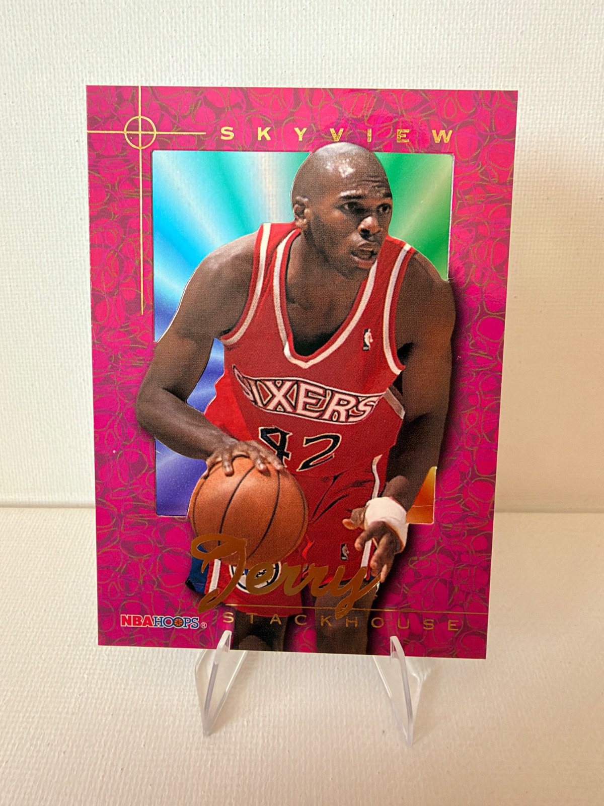 1995-96 NBA Hoops - Skyview Jerry Stackhouse #SV9 (RC)