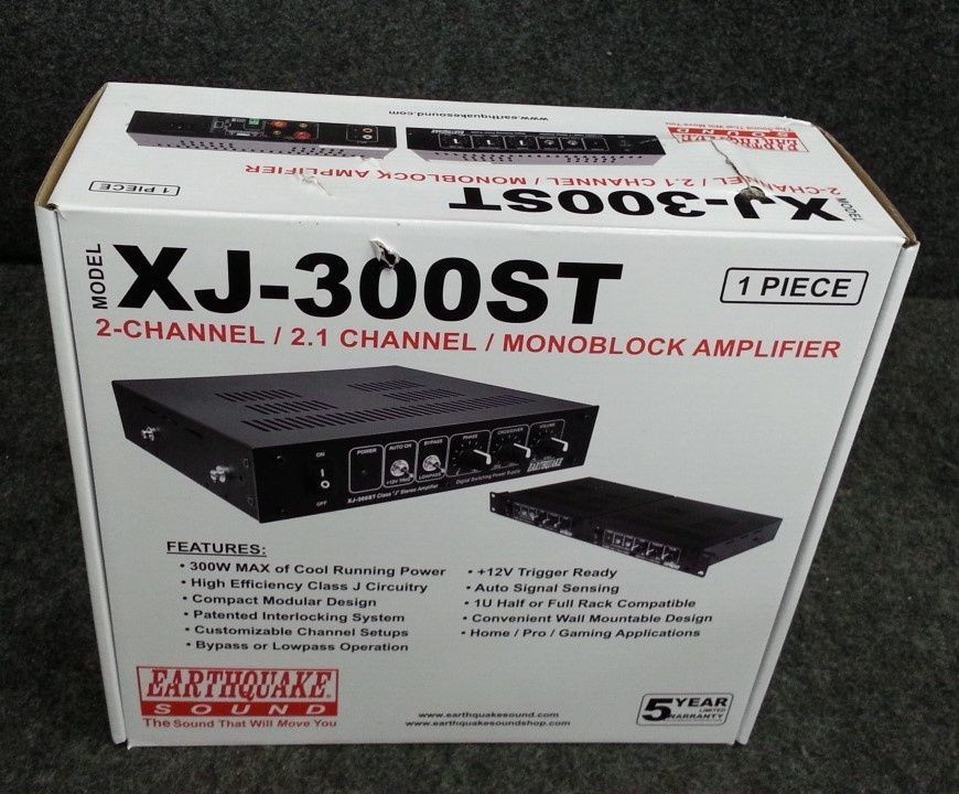 Earthquake XJ-300ST Sound Stereo Mono-Amplifier 2ch.x90 WRMS, 8 Ohm L/P Xover Earthquake XJ-300ST Sound Stereo Mono-Amplifier 2ch.x90 WRMS, 8 Ohm L/P Xover