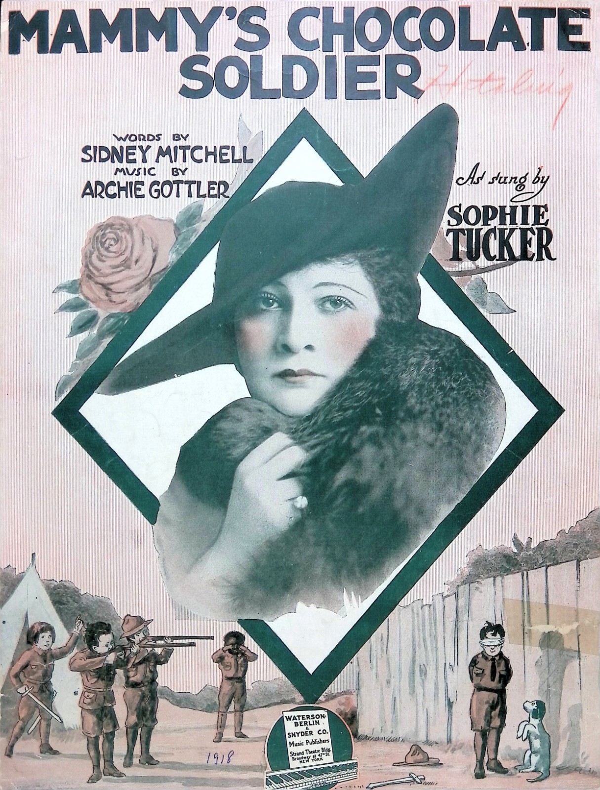 Mammy\'s Chocolate Soldier Sheet Music Sophie Tucker Archie Gottler Mitchell 1918 Mammy\'s Chocolate Soldier Sheet Music Sophie Tucker Archie Gottler Mitchell 1918