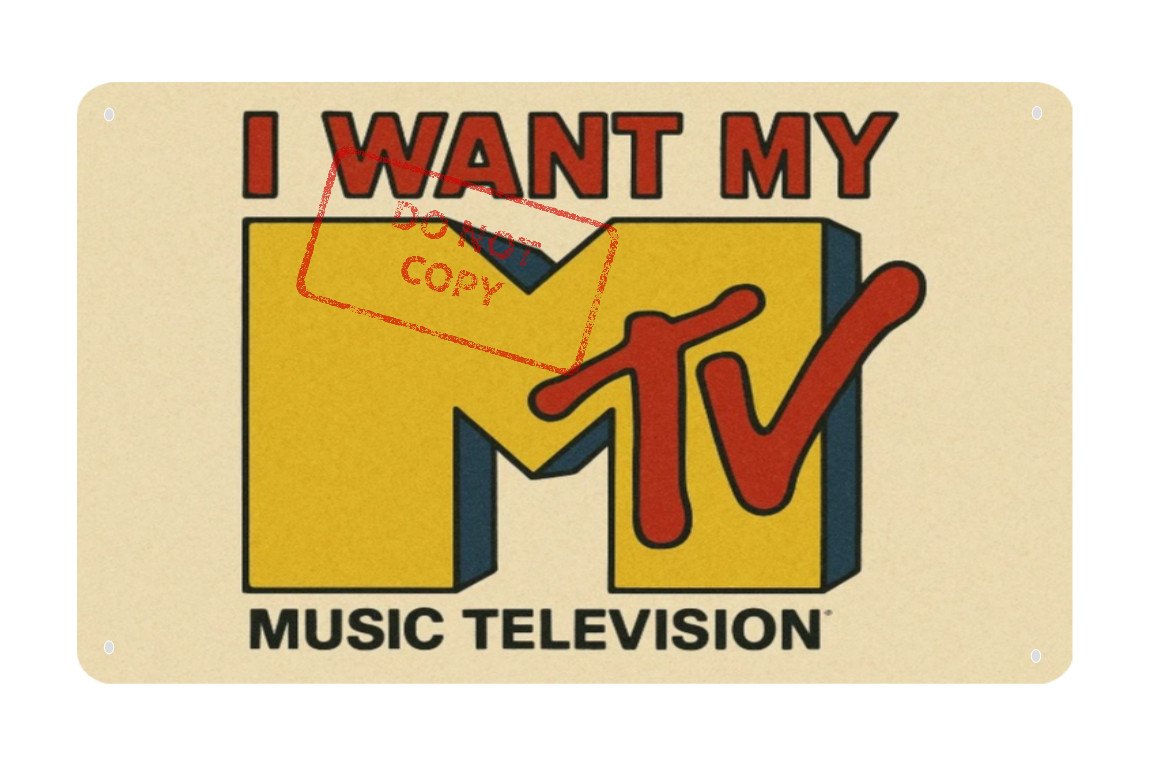Classic MTV LOGO 80s 90s Music Television Cable Channel Retro 8x12 Metal sign