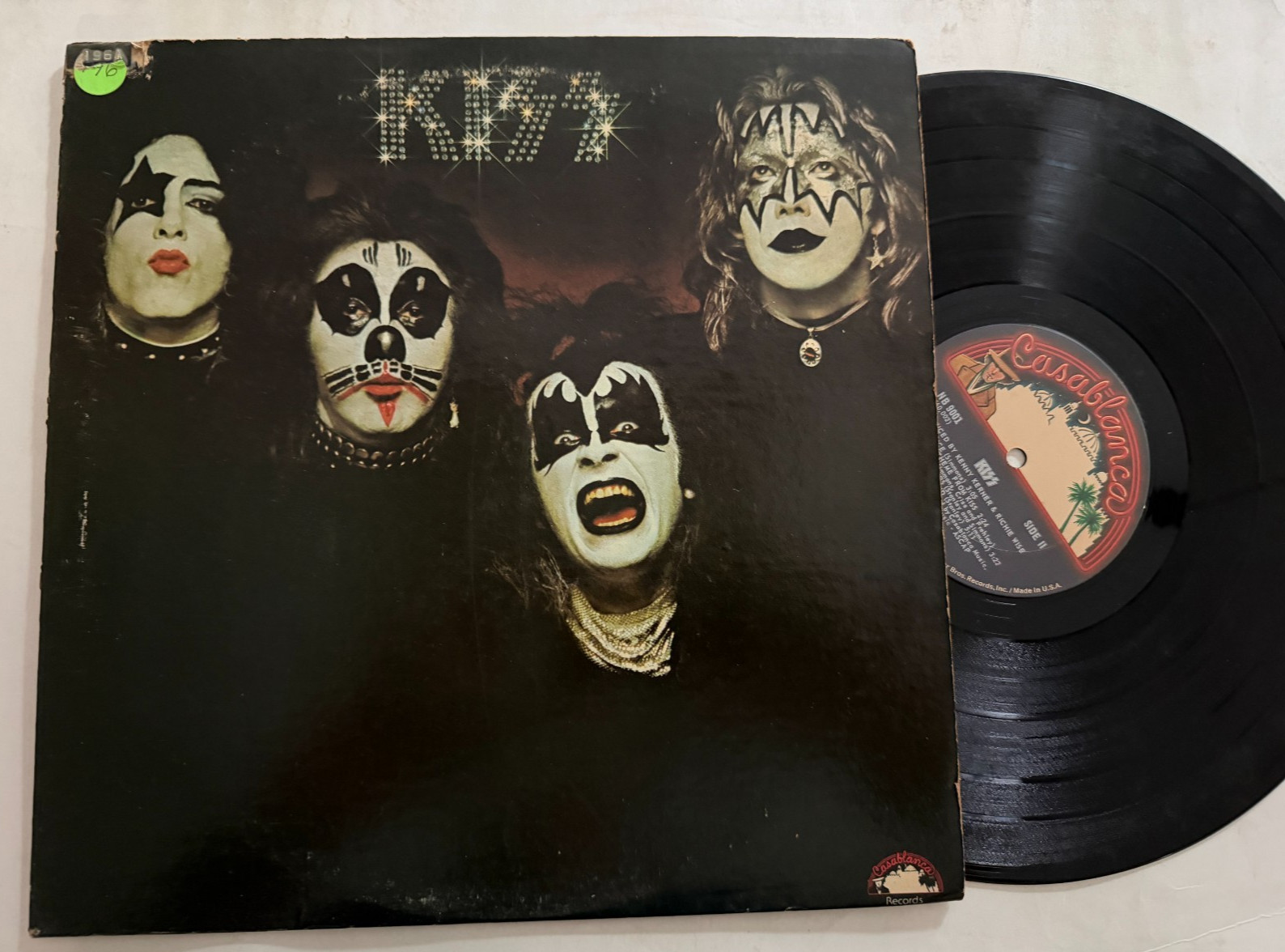 Kiss LP ~ Self Titled ~ Casablanca NB 9001 ~ No Kissin' Time 1st Press. VG+
