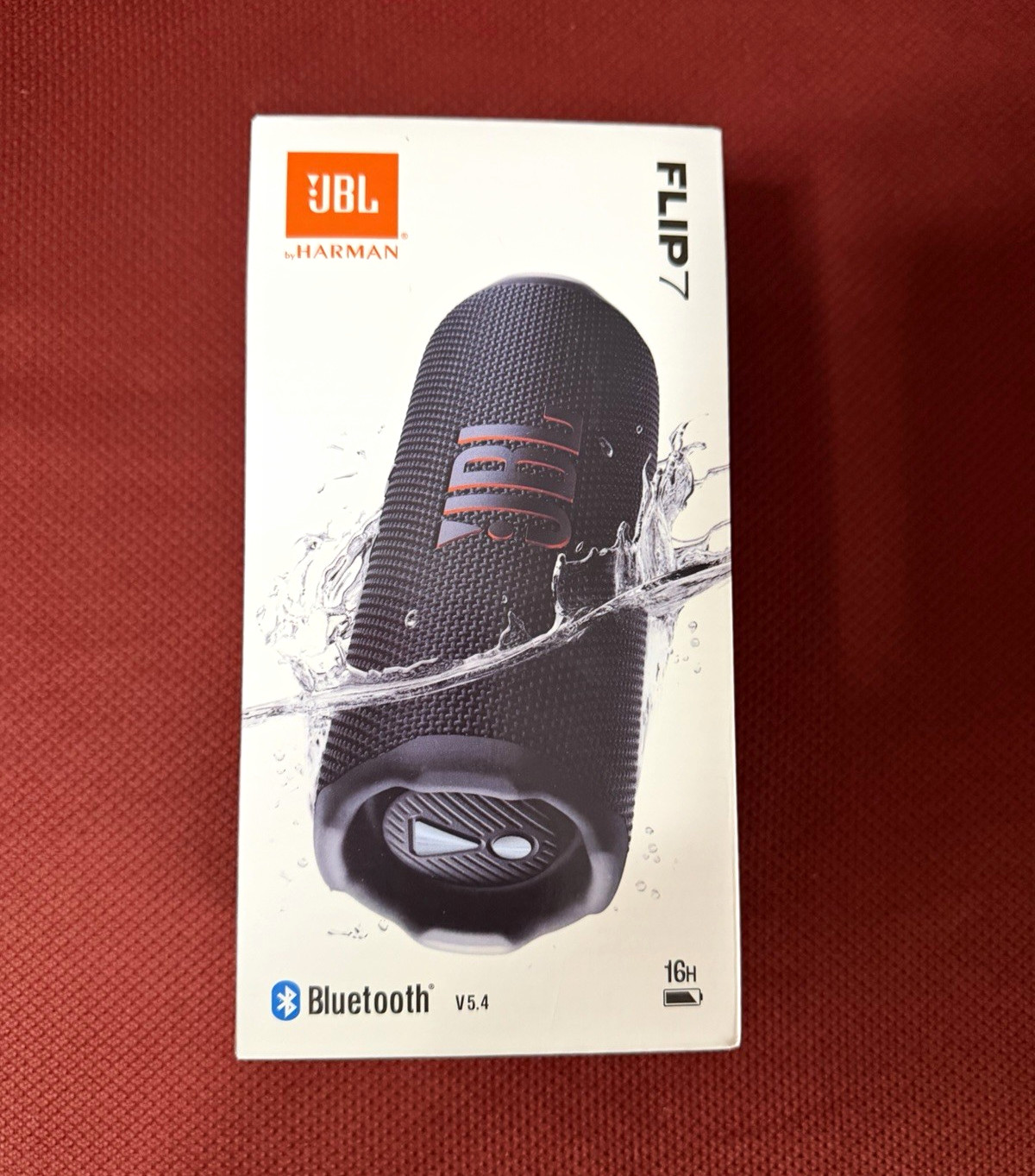 JBL Flip 7 Portable Bluetooth Speaker Waterproof Cylindrical Black