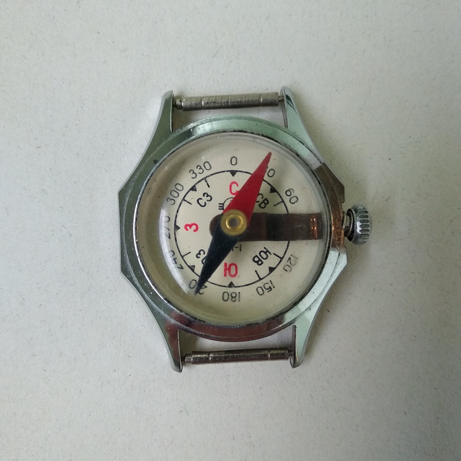 Vintage USSR Soviet Russian Wrist Compass KN-1 Chistopol Watch Factory Vostok Ra