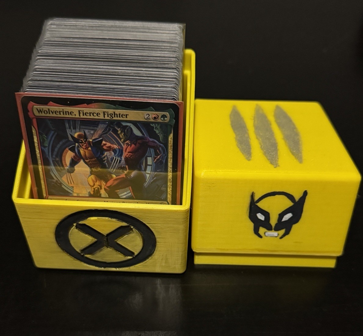 Marvel Wolverine MTG Commander Deck 100 Cards Sleeved + Custom 3D Printed Box