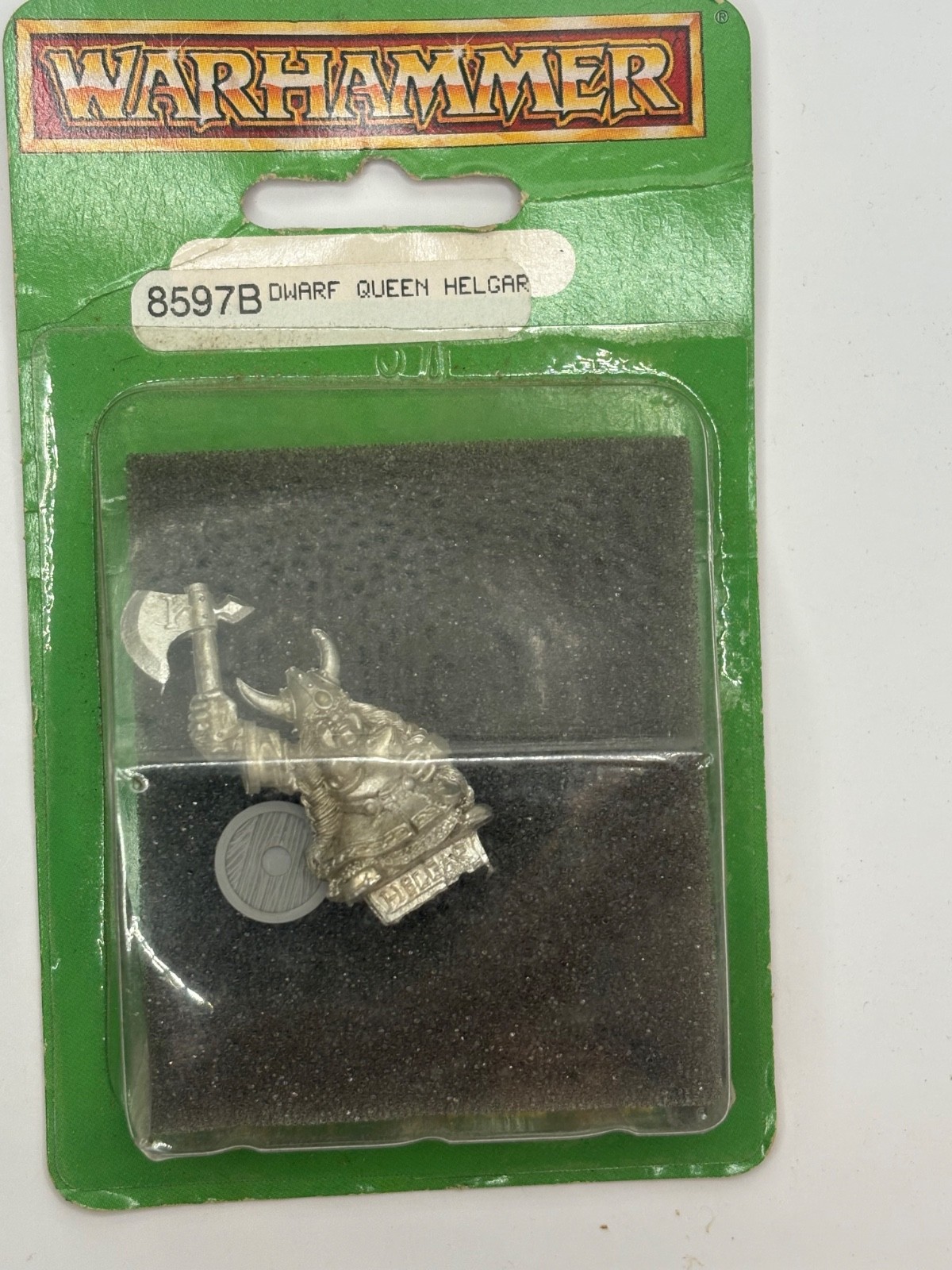 1996 Warhammer Dwarf Queen Helgar 8597B Citadel GW Metal Sealed Blister OOP