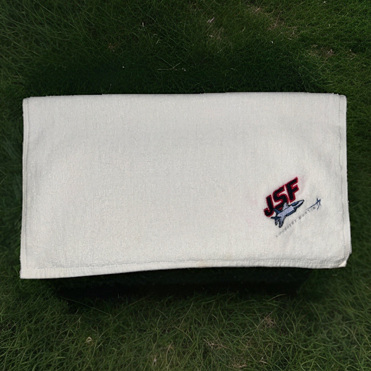 Lockheed Martin JSF White Golf Towel - F-35 Joint Strike Fighter Jet Plane -RARE