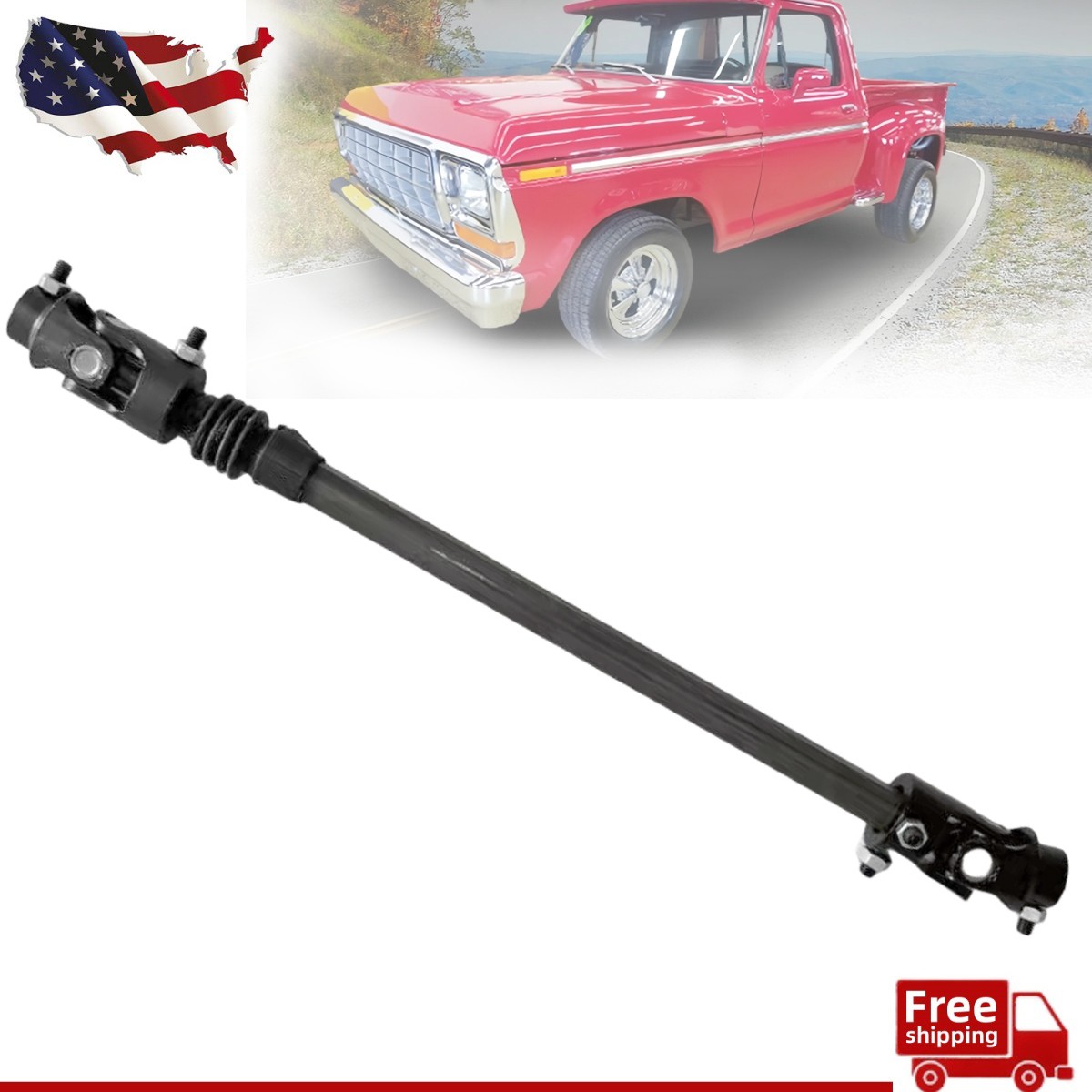1PCS 000970 Telescopic Steering Shaft Fits For 1970-1979 Ford Truck NEW