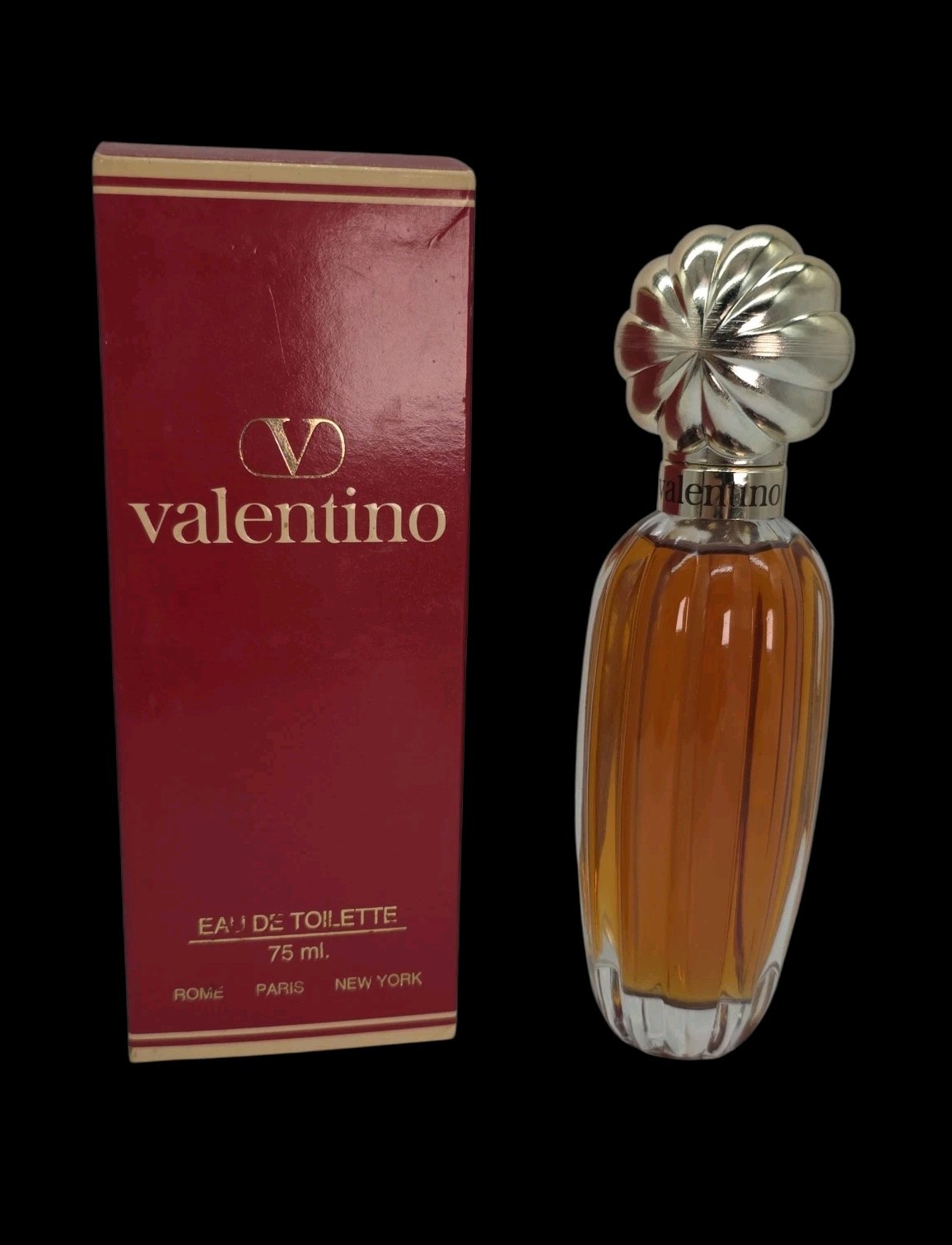 Vintage VALENTINO Eau de Toilette 75ml / 2.5 oz - Original Red Box - Rare Splash