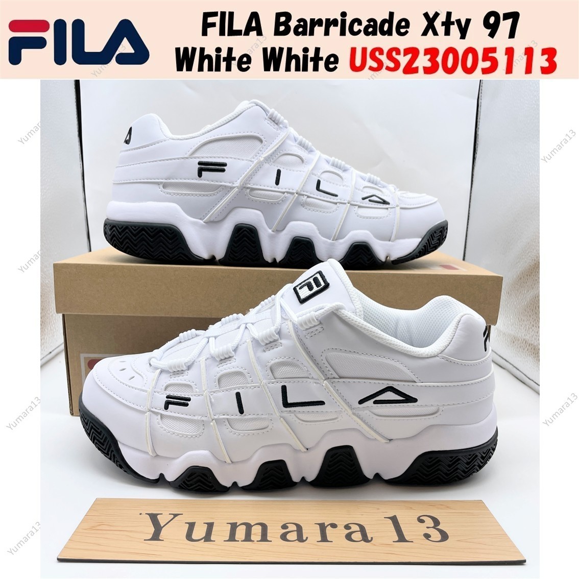 FILA Barricade Xty 97 White White USS23005113 Men\'s Size