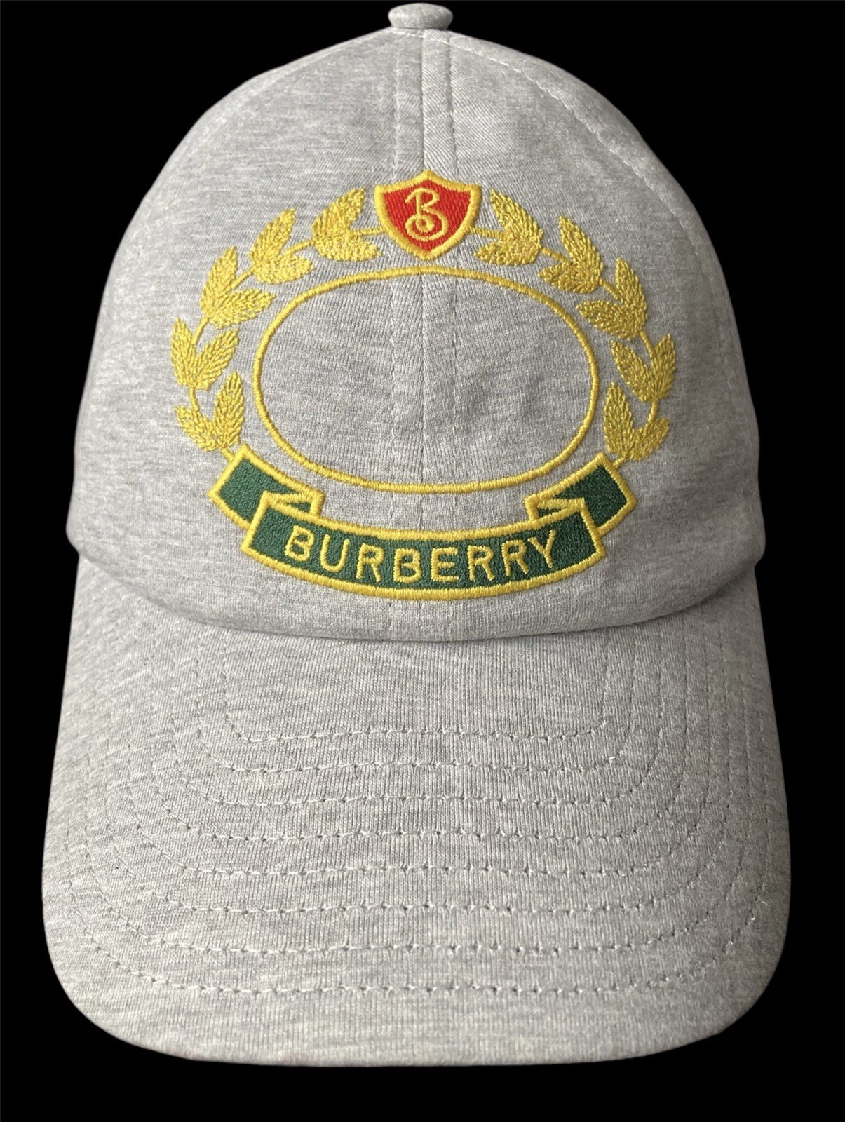 BURBERRY Vintage Crest Logo Hat Cotton Jersey Cap sz L Made In Italy New w/Box BURBERRY Vintage Crest Logo Hat Cotton Jersey Cap sz L Made In Italy New w/Box