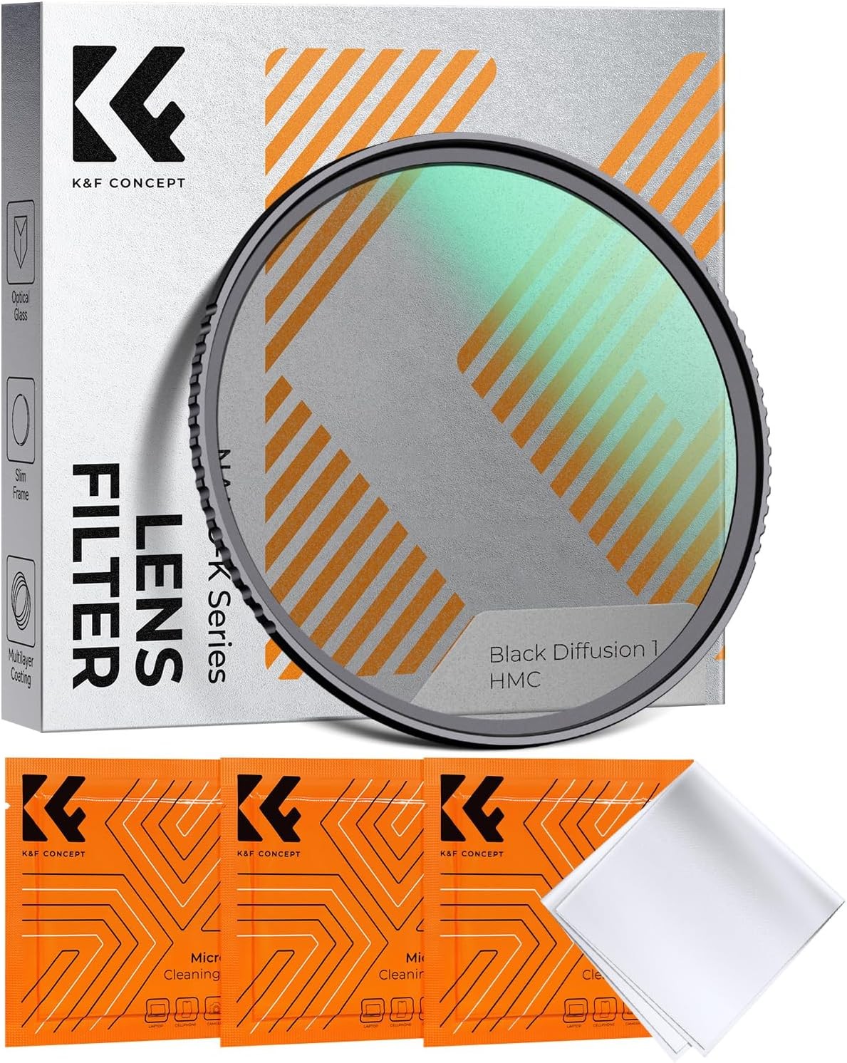 K&F CONCEPT Black Mist Filter Soft Diffusion 1/8 1/4 1/2 1 49/67/77/82mm Nano-K