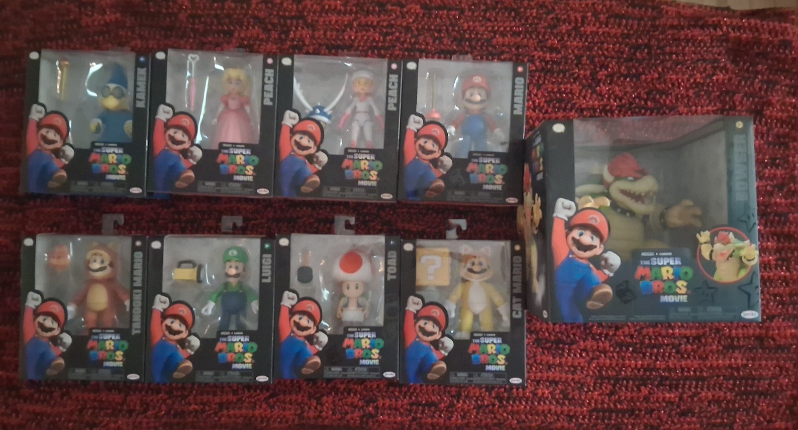 SUPER MARIO BROS MOVIE Figures Complete Set - Jakks Pacific - Lot Of 9 - NEW