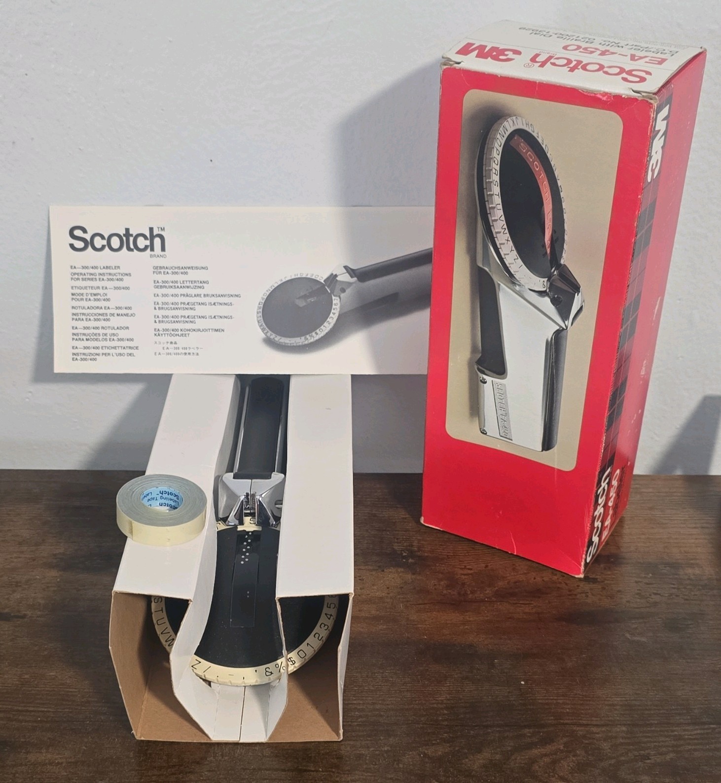 Scotch EA-450 Vintage Label Maker Writer Embosser New Old Stock W/Box Scotch EA-450 Vintage Label Maker Writer Embosser New Old Stock W/Box