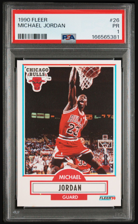 1990 Fleer #26 Michael Jordan PSA 1 Complete your ladder 1990 Fleer #26 Michael Jordan PSA 1 Complete your ladder