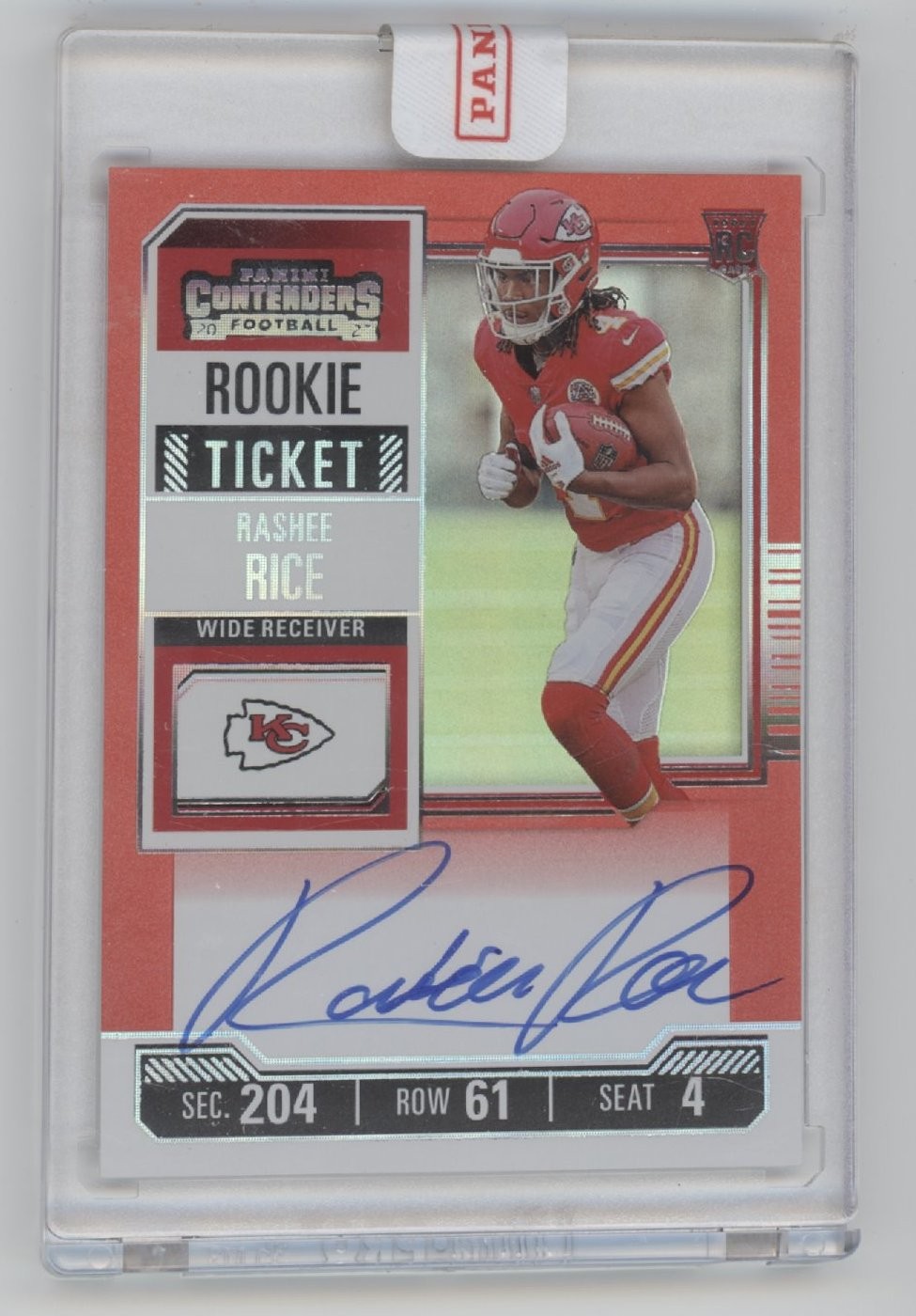 2023 Panini Contenders Optic Red Rashee Rice #129 RC Auto