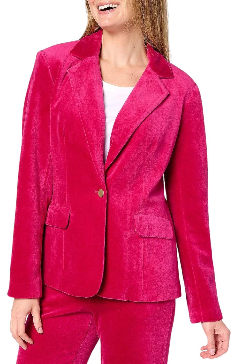 Studio Park x Shawn Killinger Velveteen Blazer Sangria