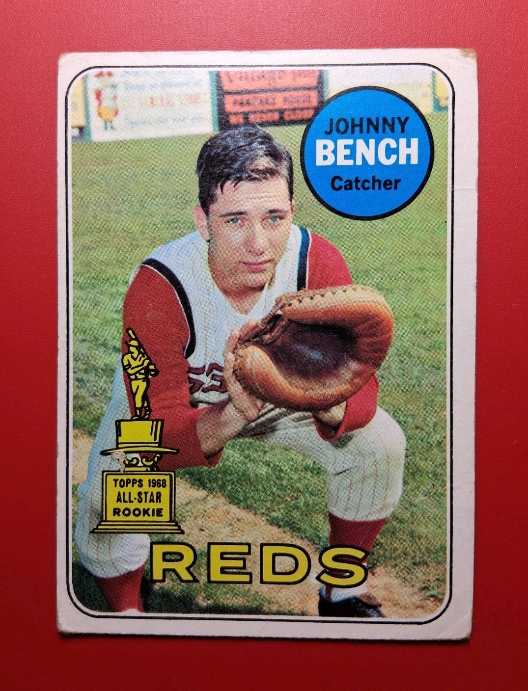 1969 Topps #95 Johnny Bench (LOW GRADE, POOR) *MARKED ON BACK Reds HOF