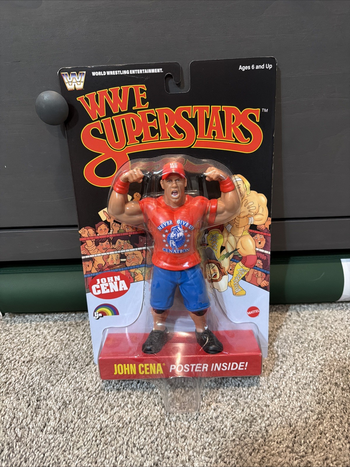 LJN WWE Wrestling Superstars John Cena Figure Black Card Signed Target Exclusive