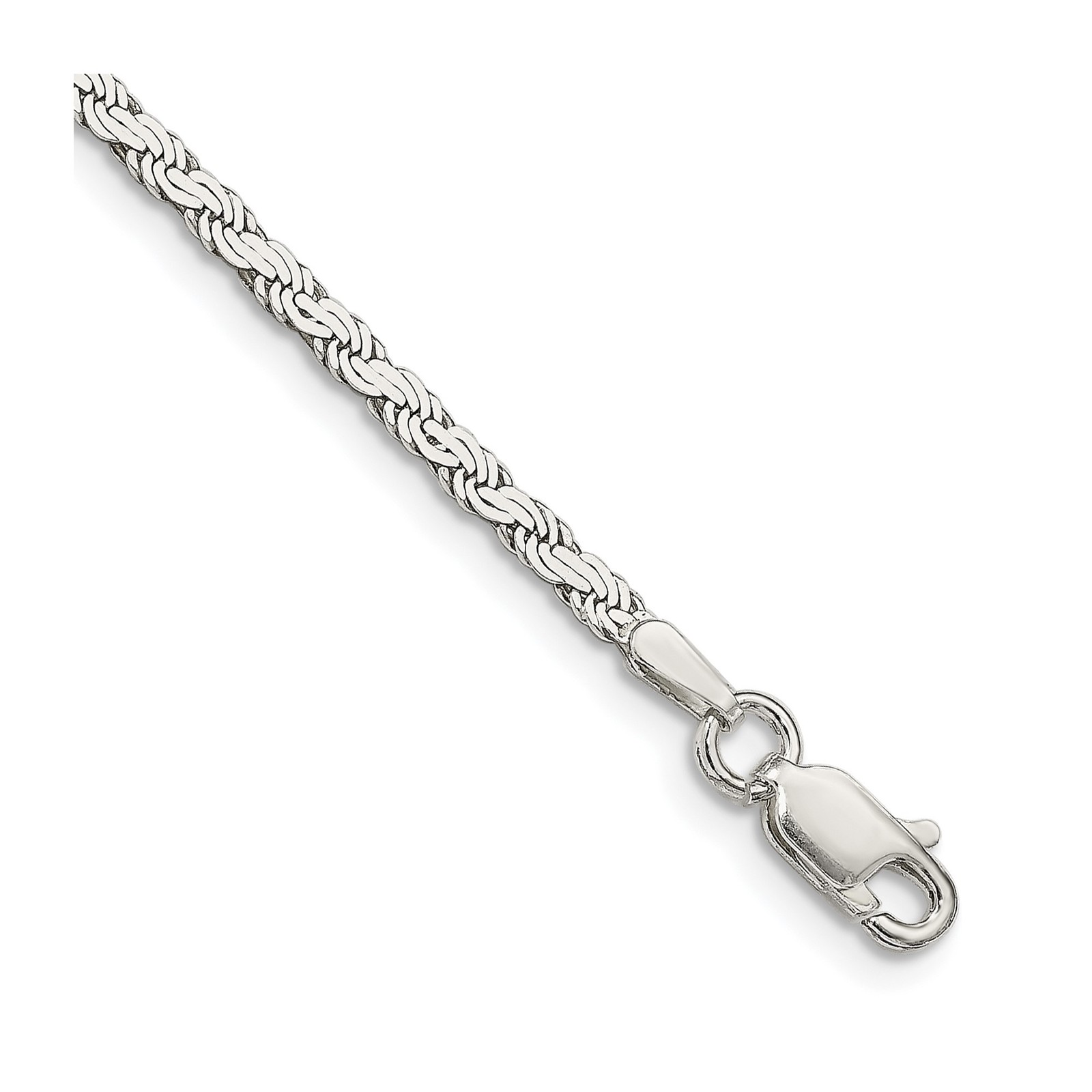 Sterling Silver Flat Rope 2.25-3.65mm 7-26\