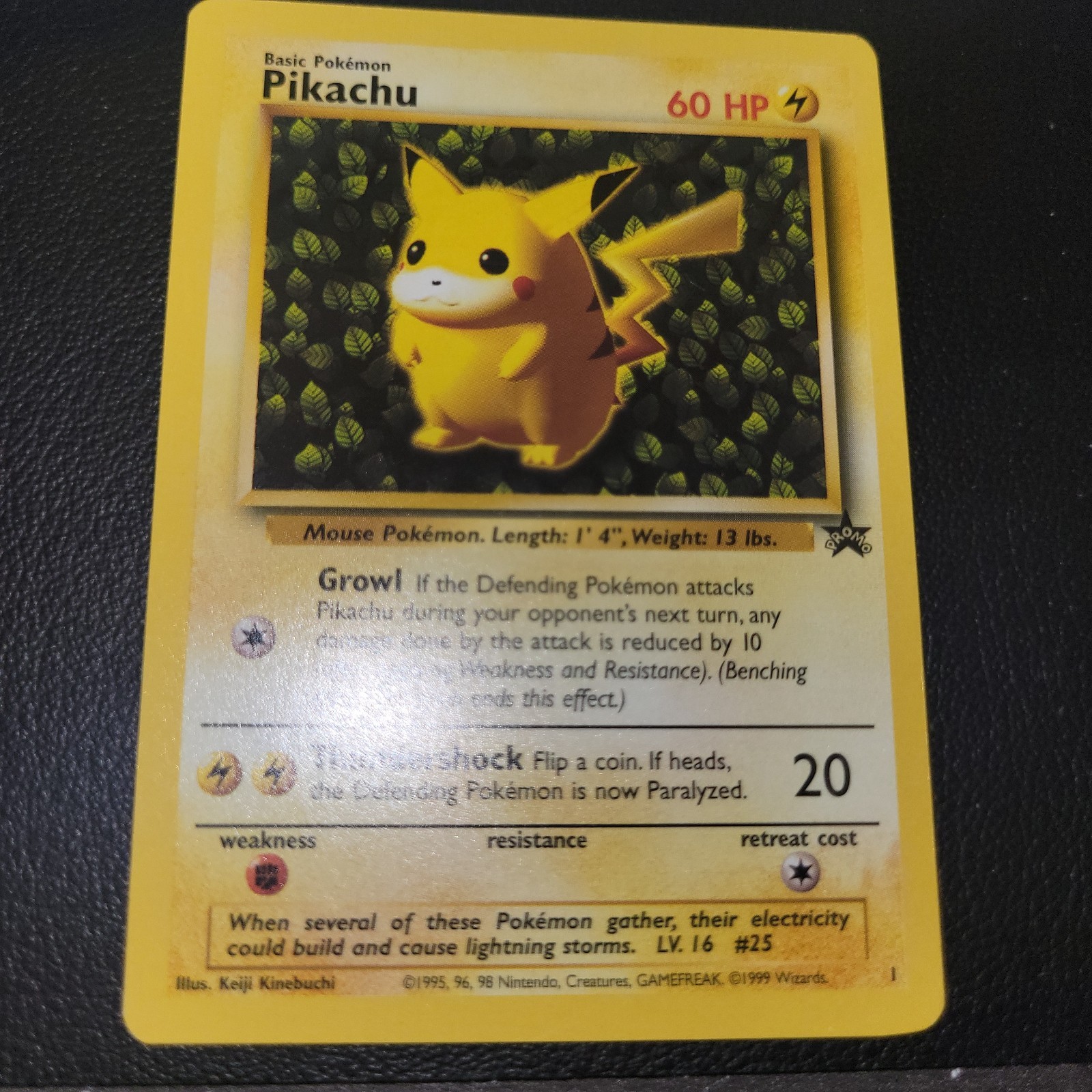 1999 #1 PIKACHU BLACK STAR PROMO 1999 #1 PIKACHU BLACK STAR PROMO