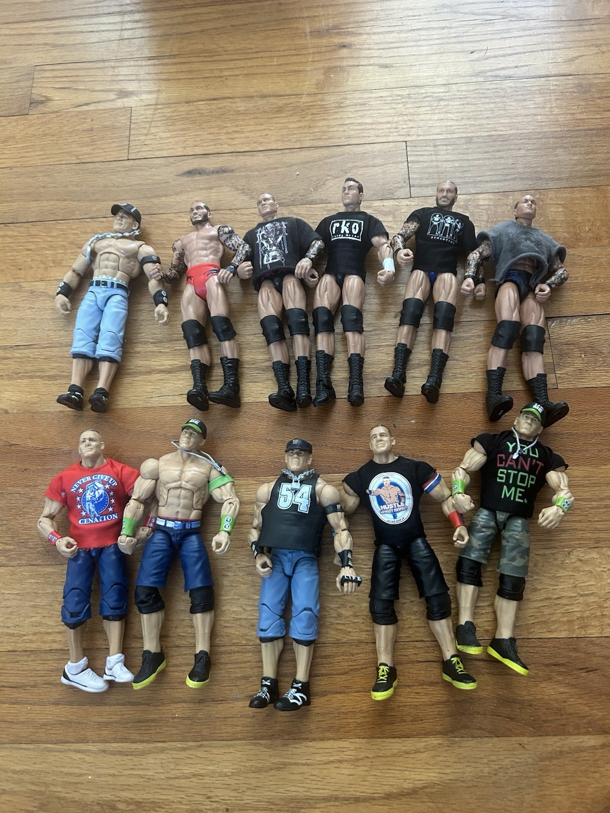 WWE Mattel Elite John Cena Randy Orton Action Figure Used Lot WWE Mattel Elite John Cena Randy Orton Action Figure Used Lot