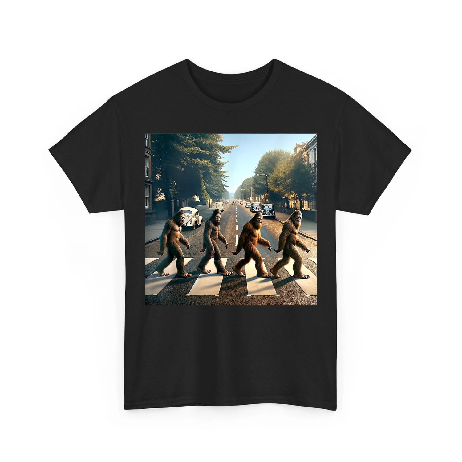 Sasquatch Road Crossing Parody Bigfoot Lover Unisex T-Shirt
