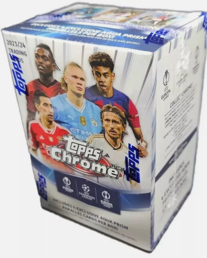 2023-24 Topps Chrome UEFA Club Competitions Champions Soccer Sealed Blaster Box 2023-24 Topps Chrome UEFA Club Competitions Champions Soccer Sealed Blaster Box