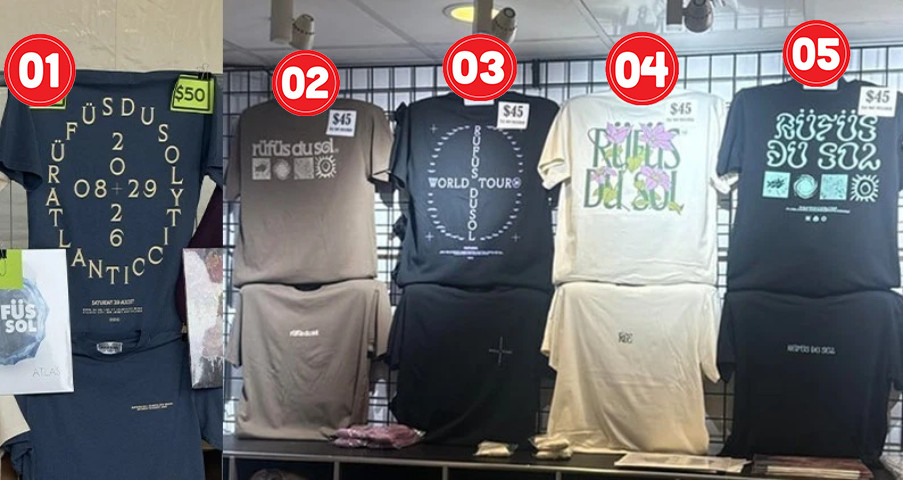 HOT Rufus Du Sol North American Tour 2026 Merch Reprint