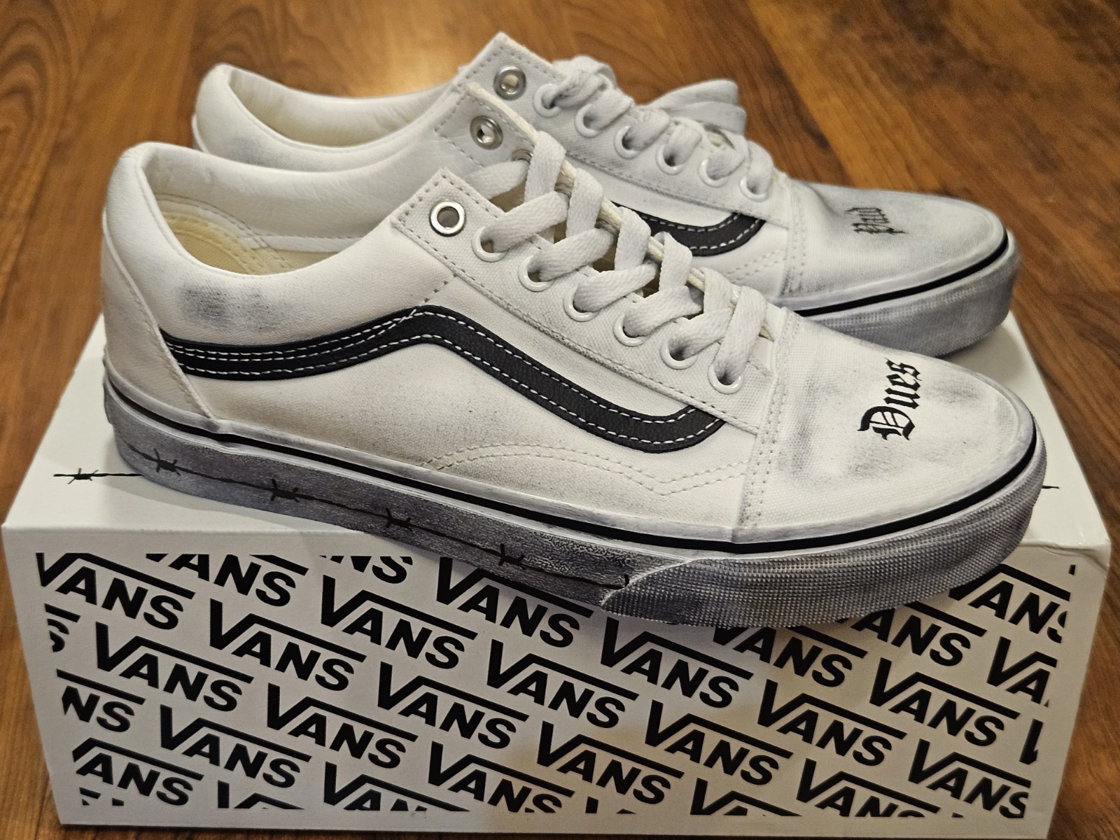 Vans X Travis Barker Old Skool Limited Edition Shoes White Black Men 7.5 New NIB