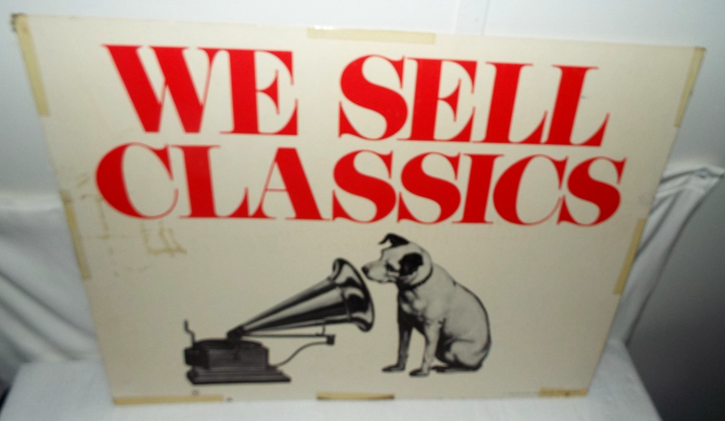 RARE 1977 RCA RECORDS NIPPER THE DOG STORE STAND-UP DISPLAY 24