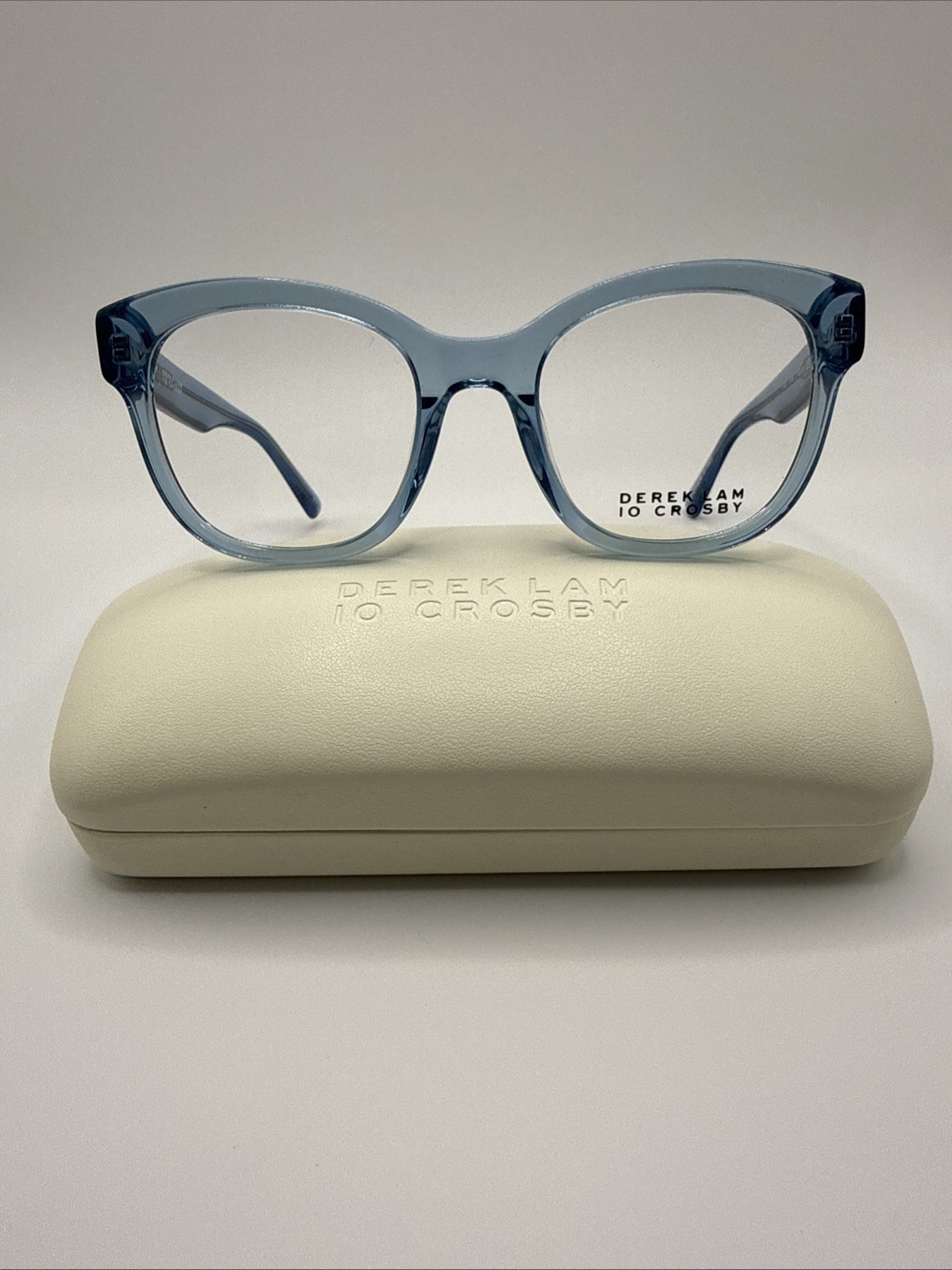 Derek Lam 10 Crosby Jayde Translucent Blue 50-20-140 Rx Designer Eyeglasses Derek Lam 10 Crosby Jayde Translucent Blue 50-20-140 Rx Designer Eyeglasses