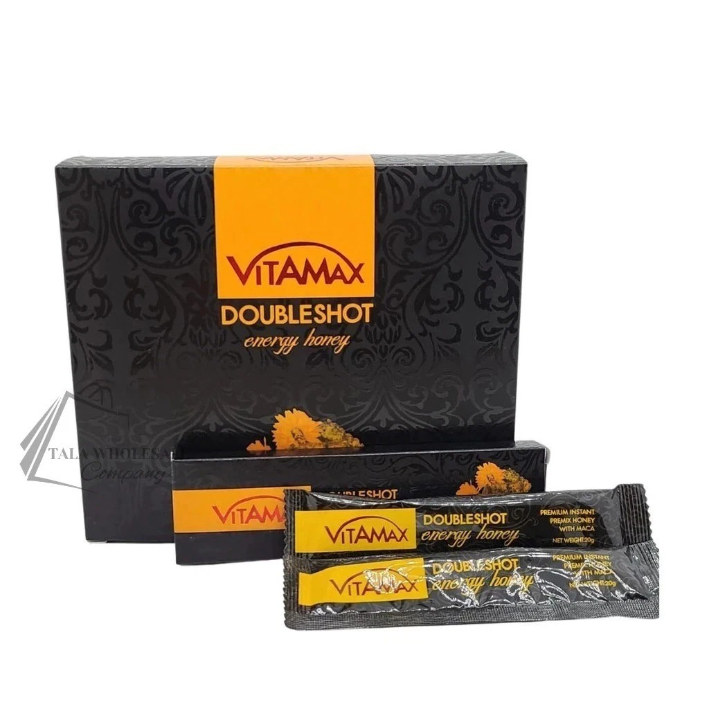 6 x Vitamax Double Shot Maca Energy Honey Premium Herbal Blend 10 Sachets x 20g 6 x Vitamax Double Shot Maca Energy Honey Premium Herbal Blend 10 Sachets x 20g
