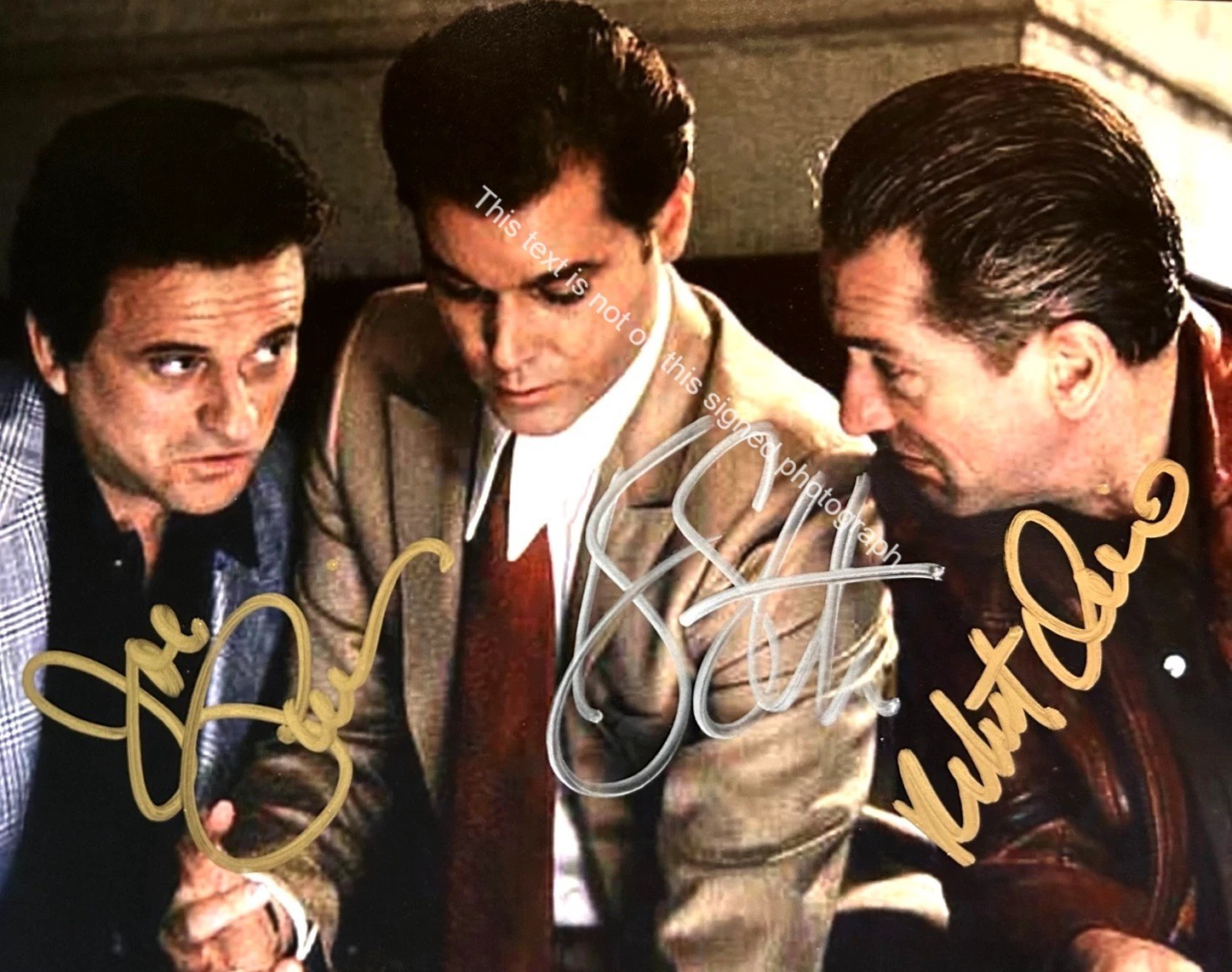 Goodfellas Robert De Niro Joe Pesci Ray Liotta Signed Autograph 8x10 Photo HD226