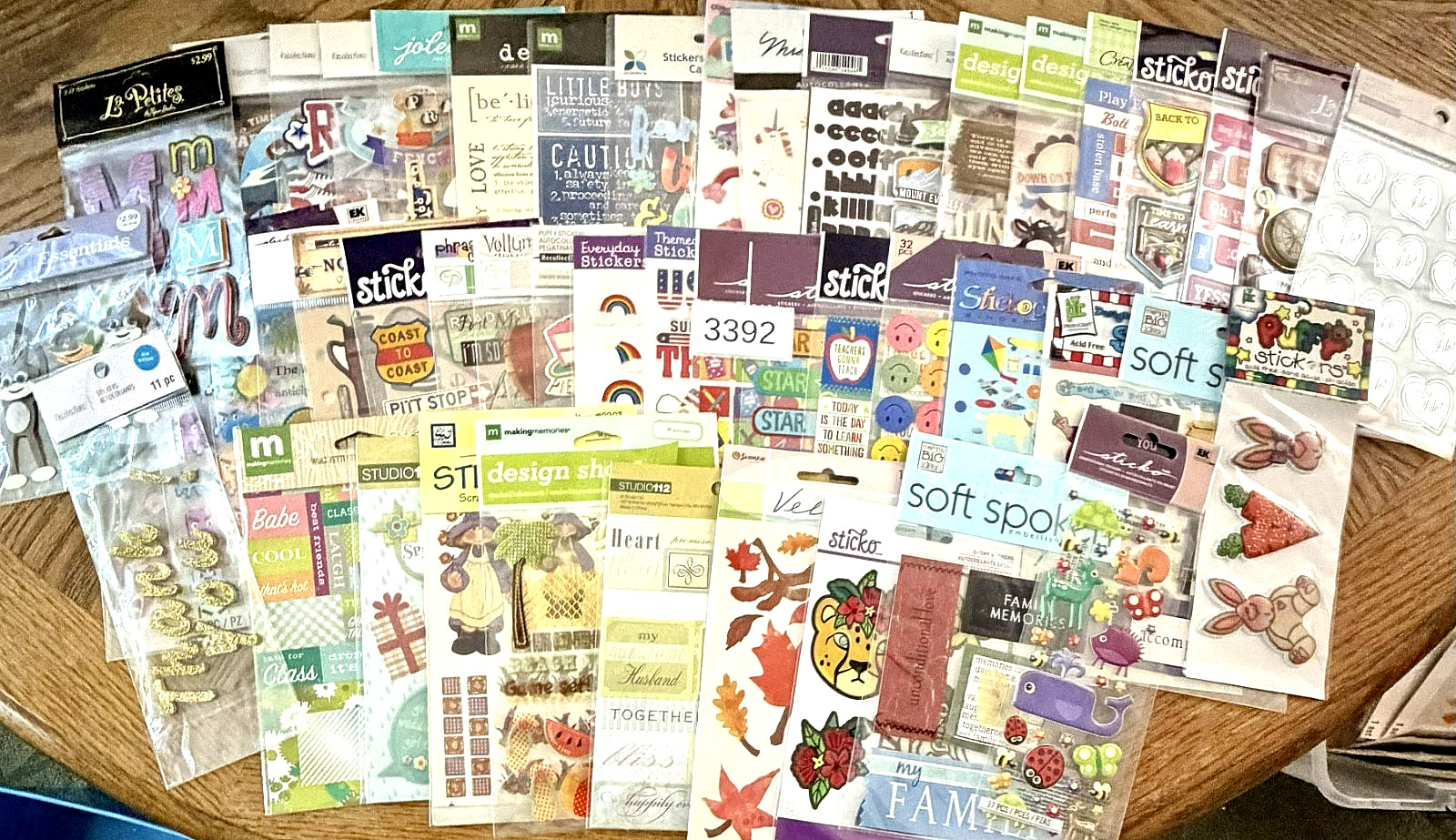 Large Scrapbooking Sticker Lot - 50 pkgs - Card Making School Craft Large Scrapbooking Sticker Lot - 50 pkgs - Card Making School Craft