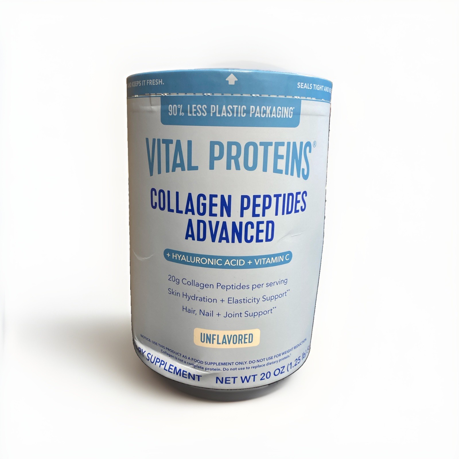 Vital Proteins Collagen Peptides Advanced Unflavored 20 Oz +Hyaluronic Acid +C Vital Proteins Collagen Peptides Advanced Unflavored 20 Oz +Hyaluronic Acid +C