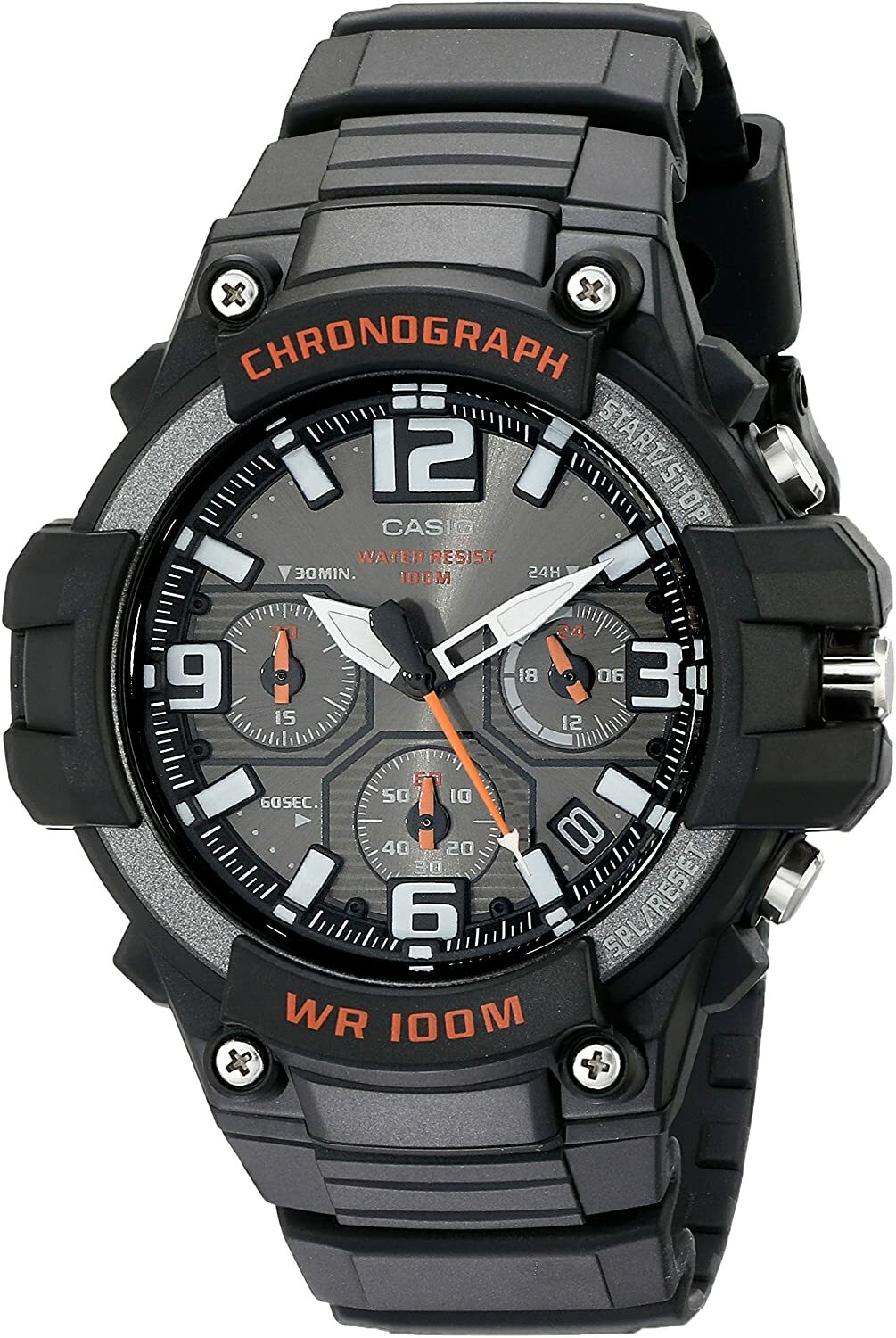 Casio - MCW100H-1AV - Men\'s Quartz Chronograph Black Resin 49.5mm Watch 
