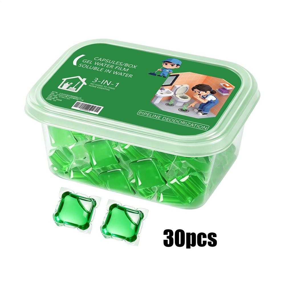 Bio‑Enzyme Drain Care Pods 50 Pcs Sink Drain Cleaner Deodorizer