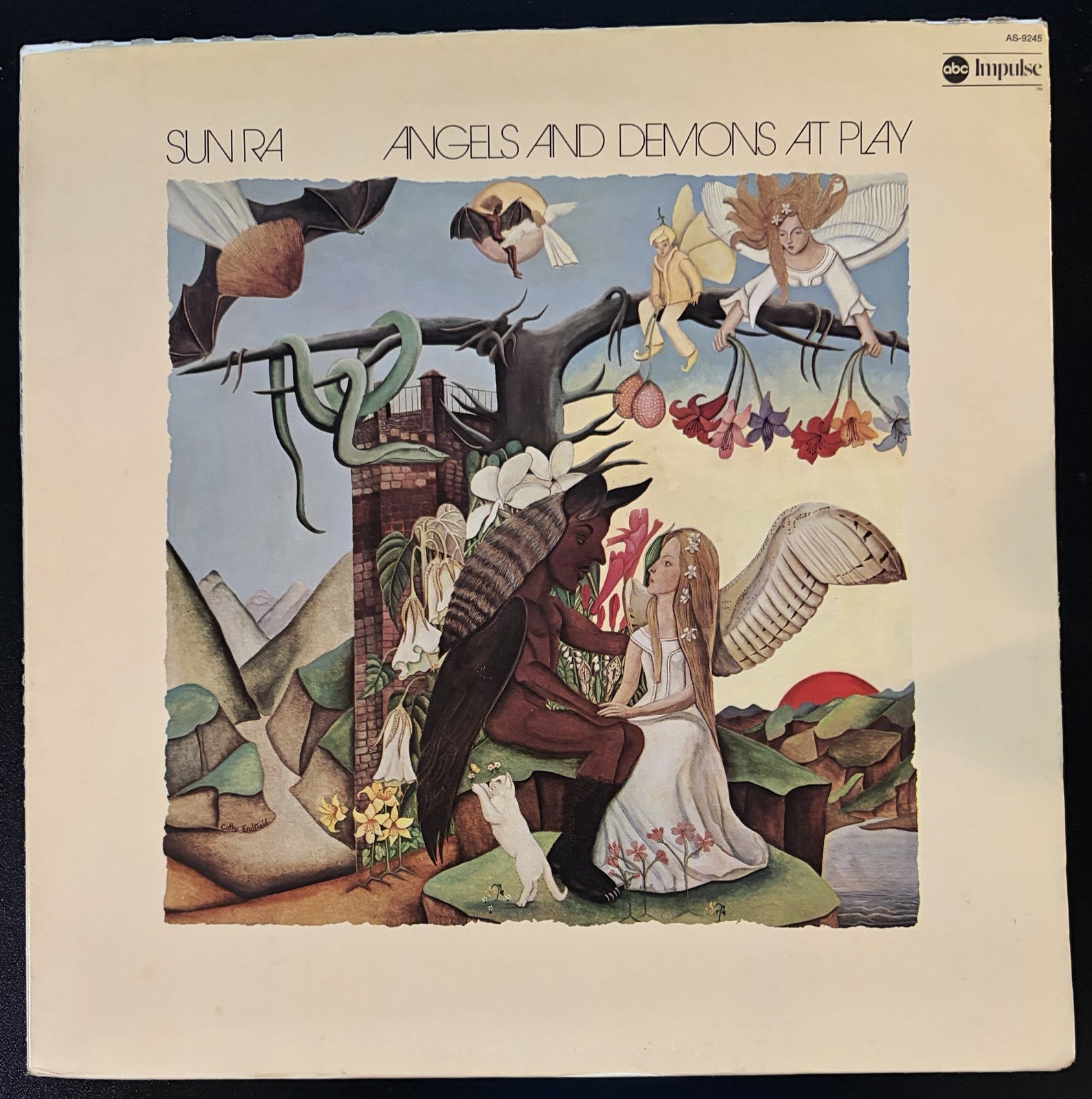 Sun Ra - Angels And Demons At Play (LP, VG+, 1974 Reissue, Gatefold Jacket)