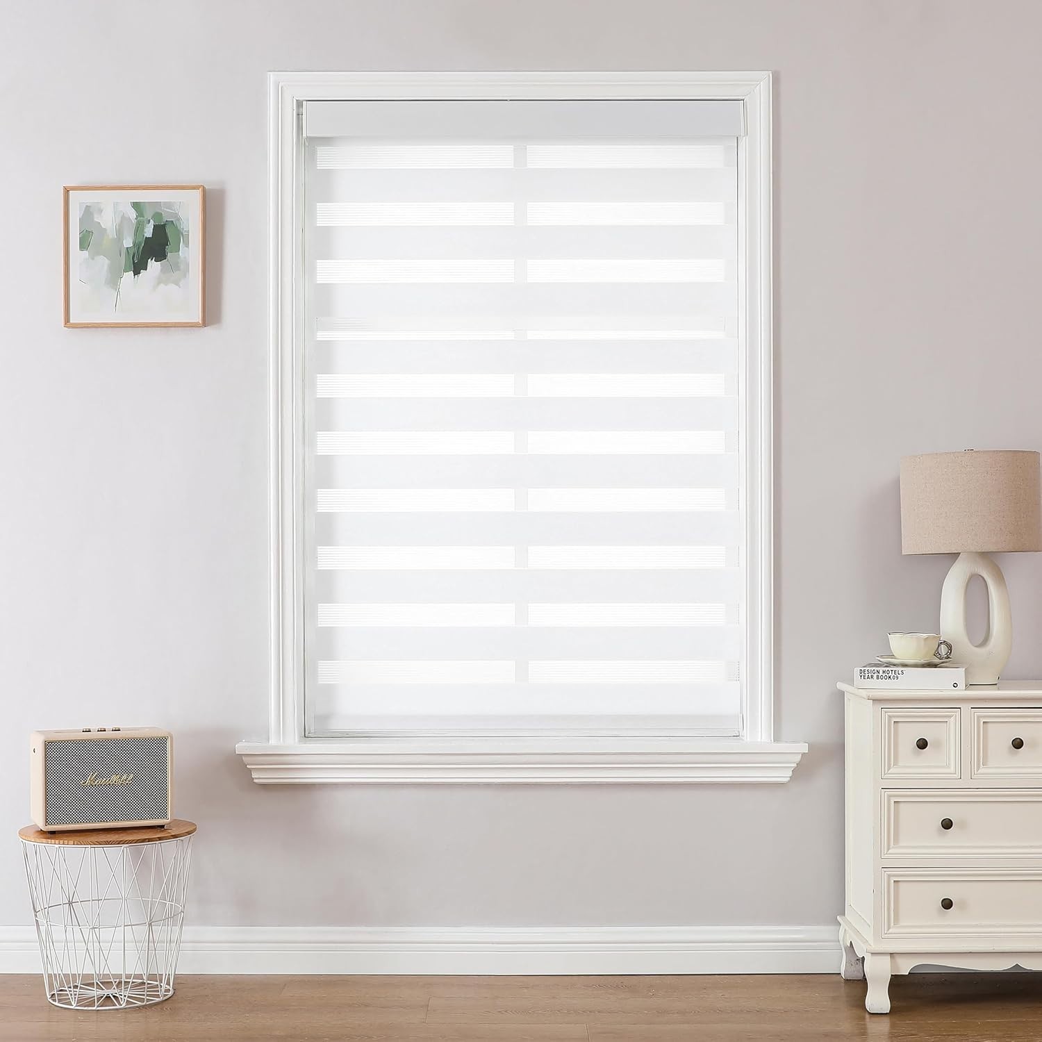 Joydeco Cordless Zebra Blinds (Pro), Dual Layer Light Control Zebra Blinds 40x75 Joydeco Cordless Zebra Blinds (Pro), Dual Layer Light Control Zebra Blinds 40x75
