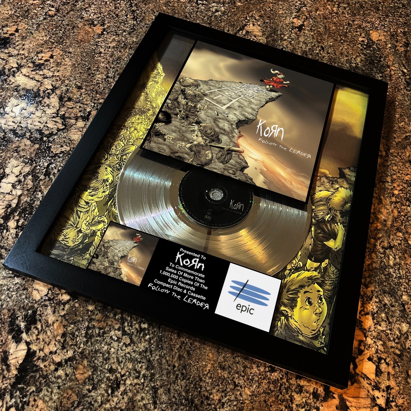 KORN ( Follow The Leader ) Platinum Music Award Vinyl LP Record CD