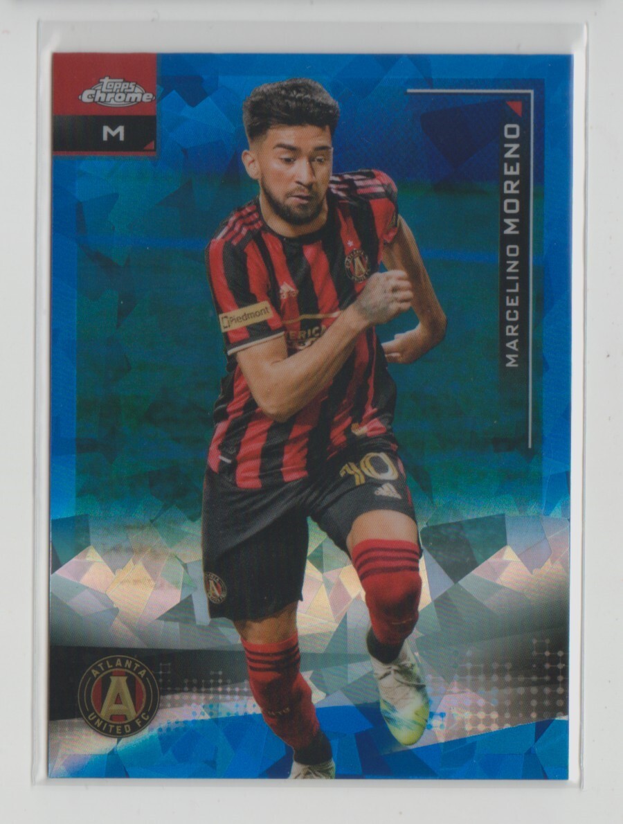 2021 Topps Chrome MLS Sapphire #123 Marcelino Moreno RC - Flat S/H