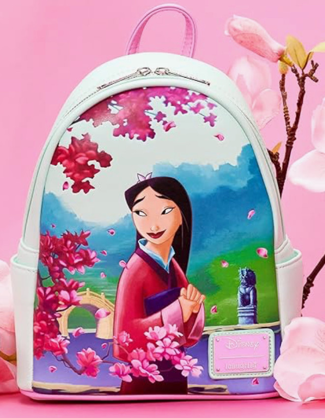 Loungefly Disney Princess Mulan 25th Anniversary Cherry Blossom Backpack Bag NWT