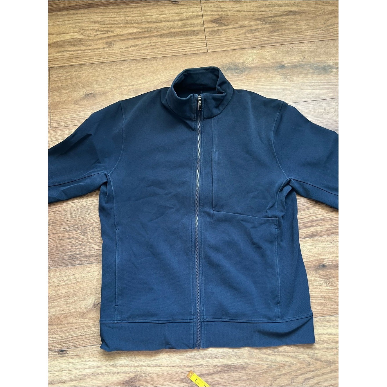 Lululemon Men\'s Sojourn Jacket Full Zip True Navy Blue Warpstreme Size L