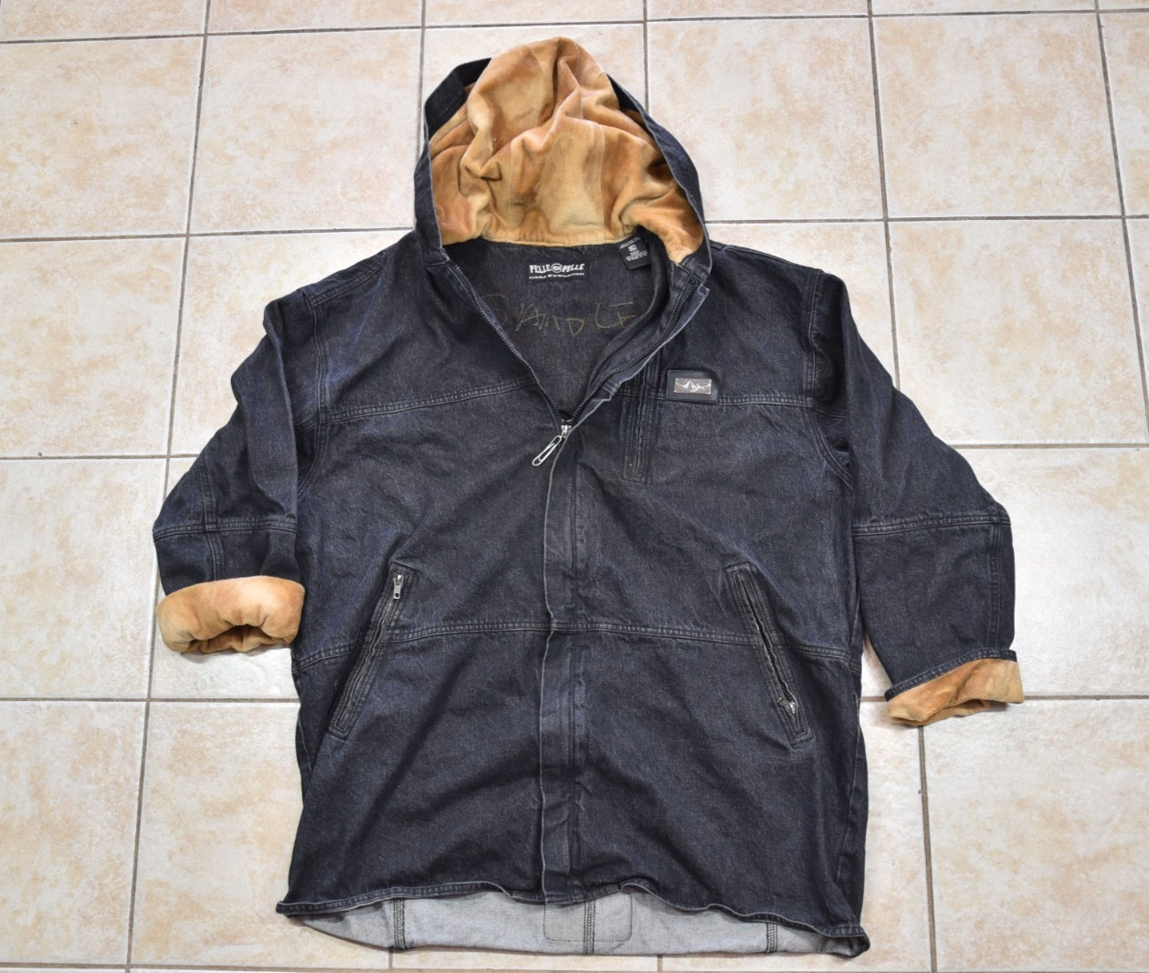 Vintage Pelle Pelle Jeans Co. Marc Buchanan Hooded Denim Jacket XL