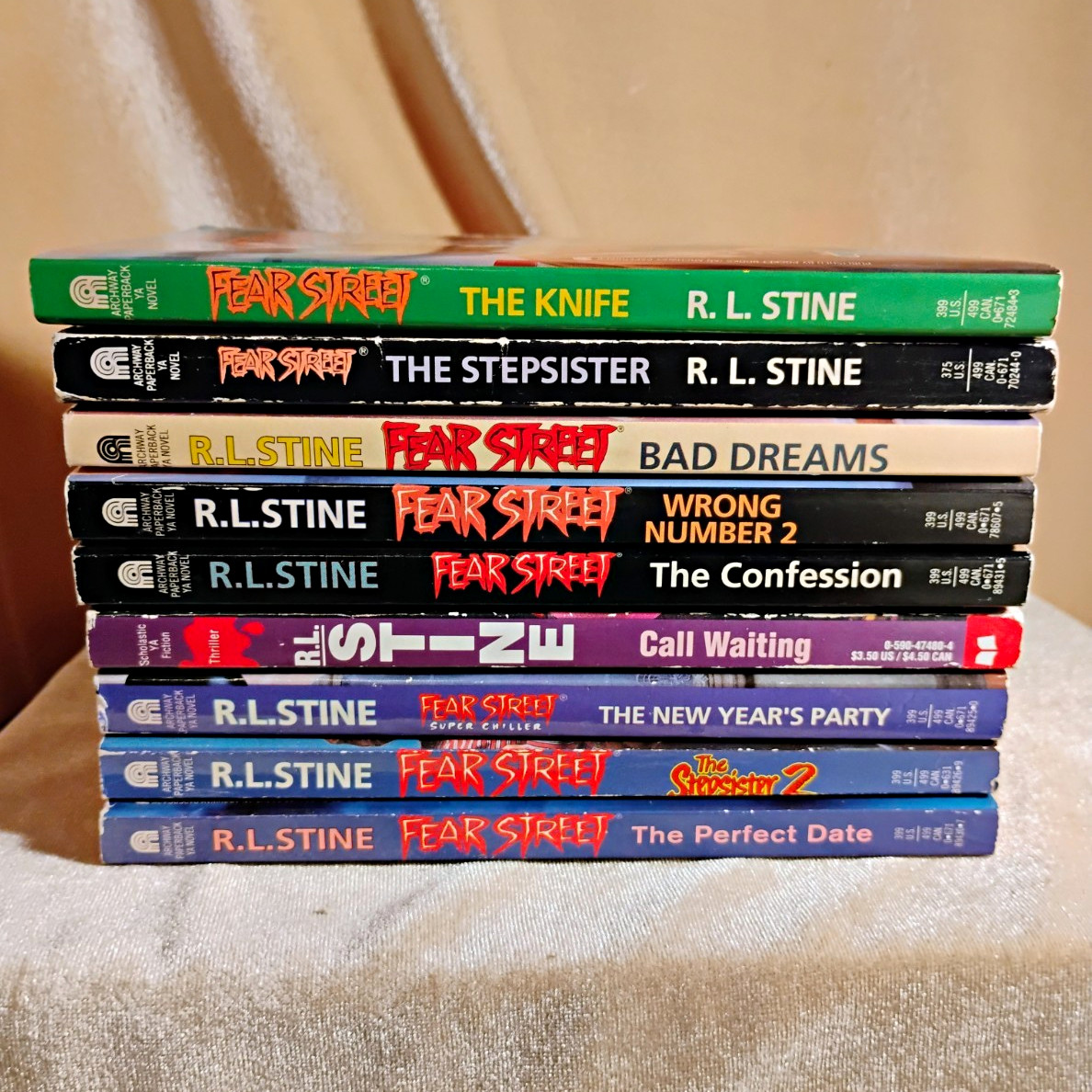 R.L. Stine Fear Street Paperback Lot of 9 Scholastic 1990s YA Horror Set R.L. Stine Fear Street Paperback Lot of 9 Scholastic 1990s YA Horror Set