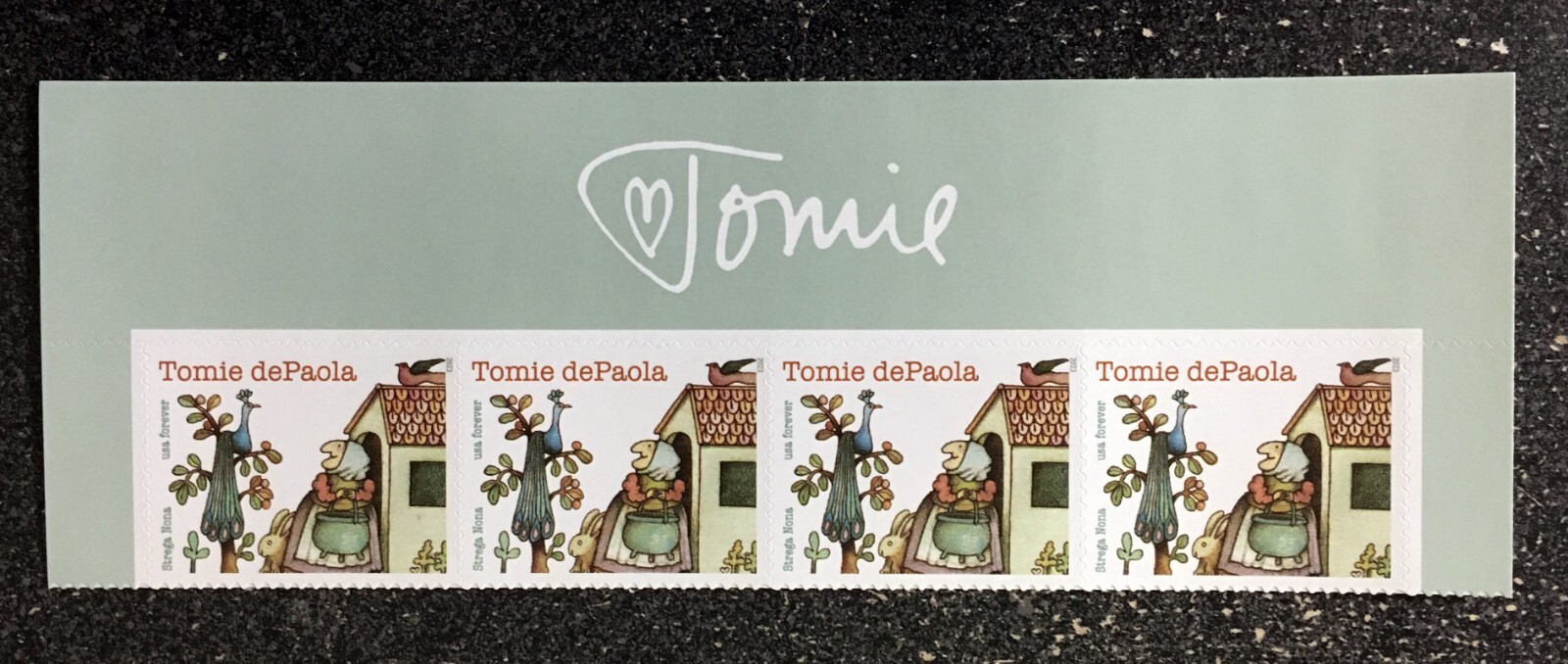 2023USA #5797 Forever Tomie dePaola - Header Block Strip of 4  mint