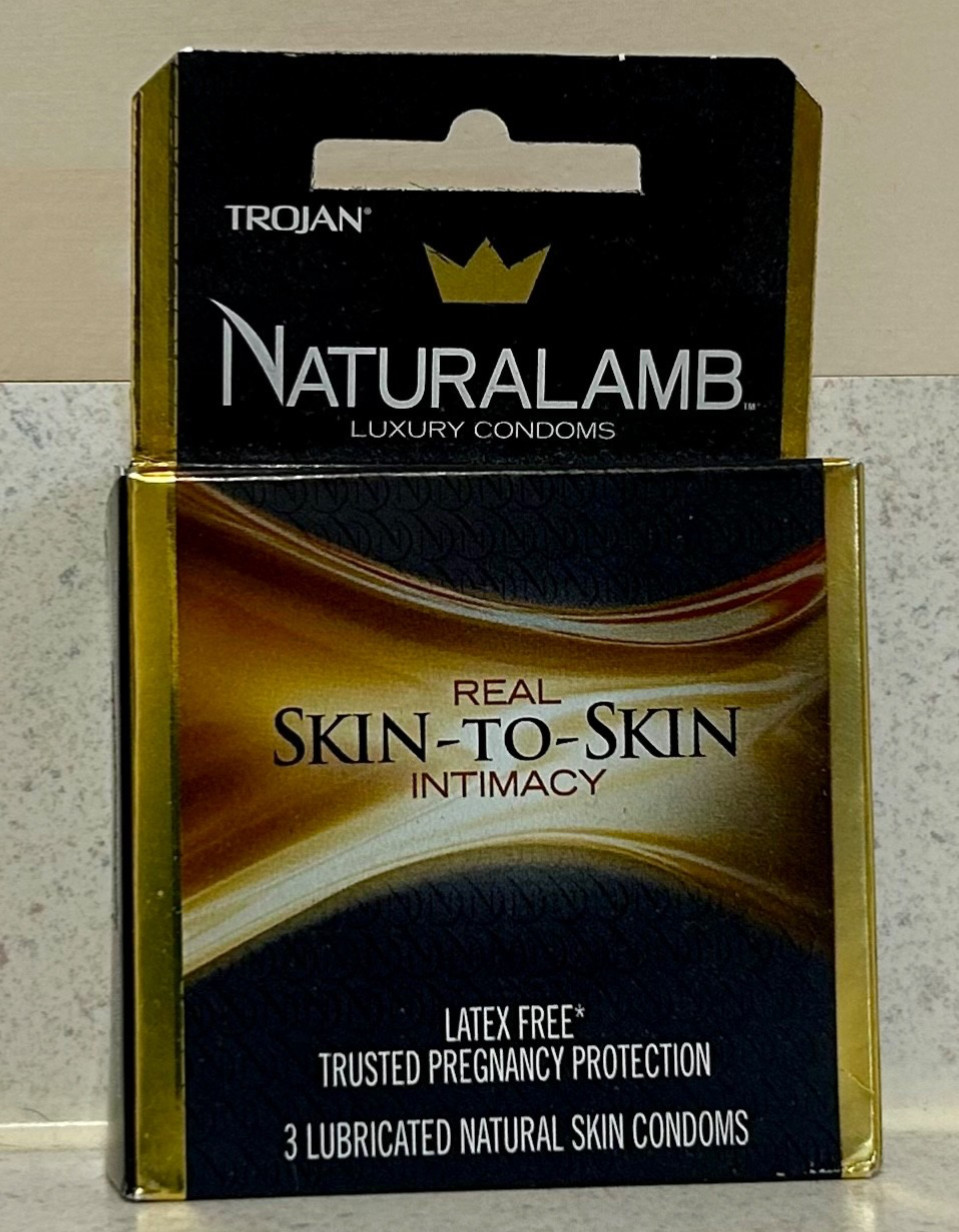 Trojan Naturalamb Lubricated Male Condoms Exp 2028 3 per box