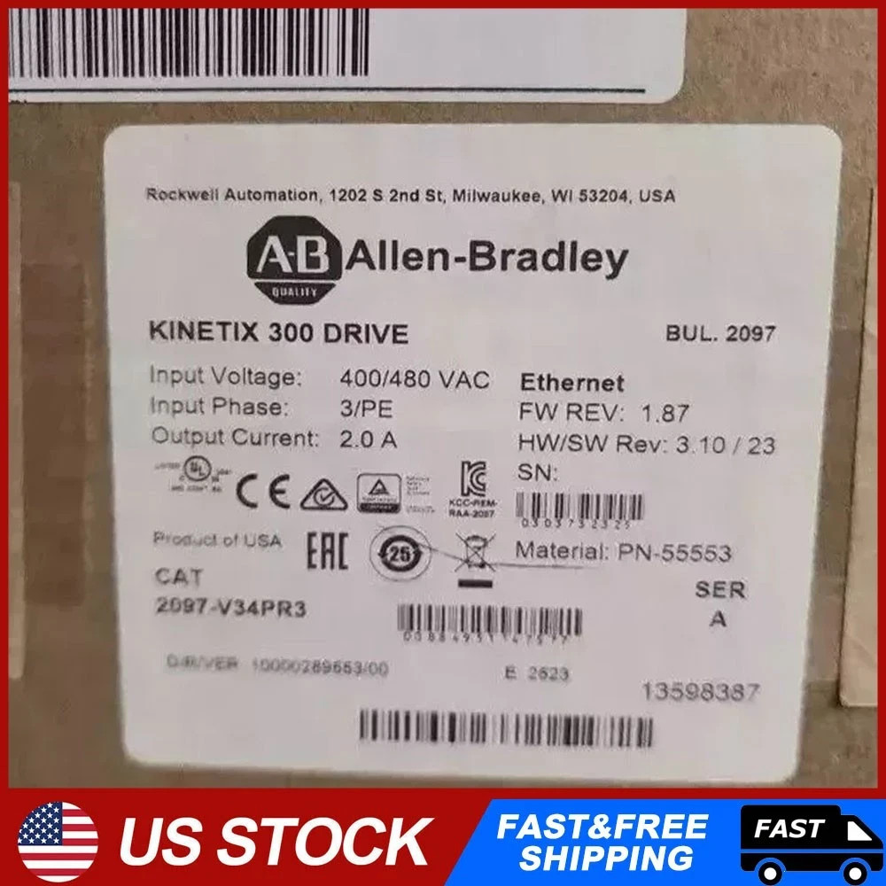 NEW SEALED ALLEN BRADLEY 2097-V34PR3 /A Kinetix 300 DRIVE EtherNet/IP 2097V34PR3