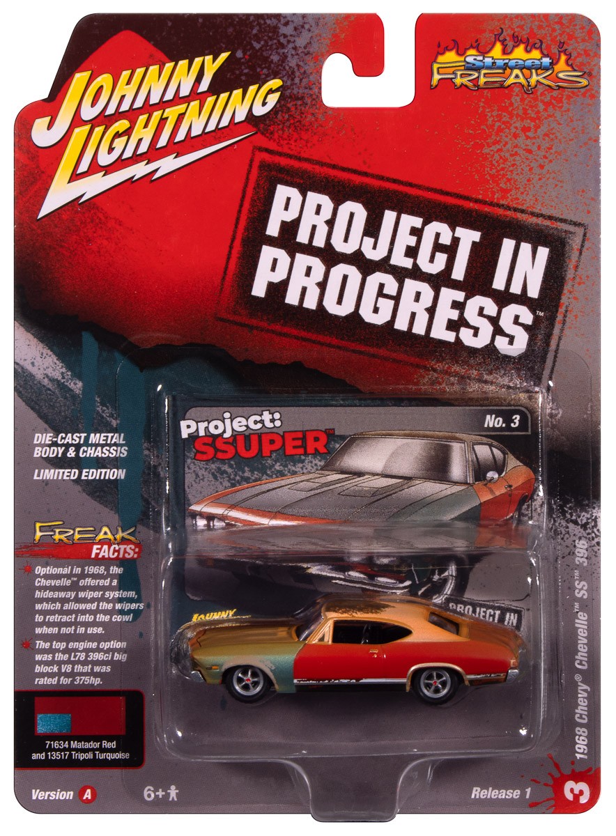 Johnny Lightning Project In Progress 1968 Chevy Chevelle SS 396 2025 1 1:64 Car