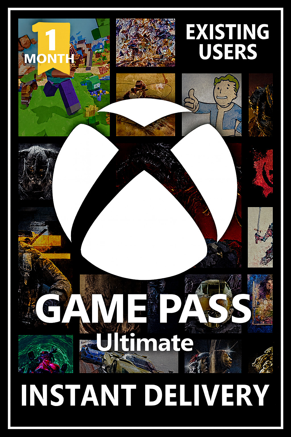 Xbox Game Pass Ultimate – 1 Month Membership - Existing Users